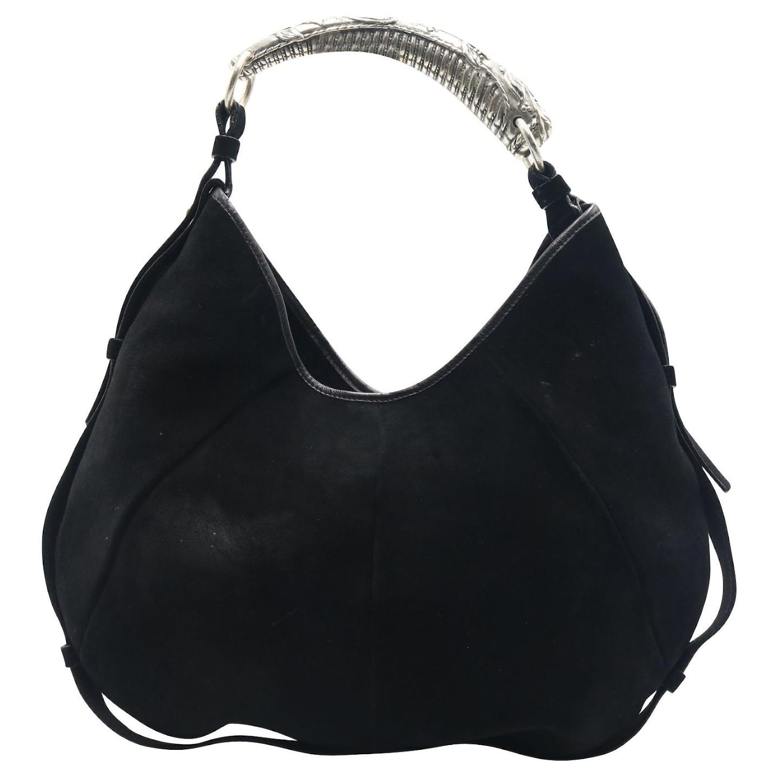 Pochette En Cuir Noir Vintage Tula - Bandoulière Chaînette Argentée - État Excellent - Occasion