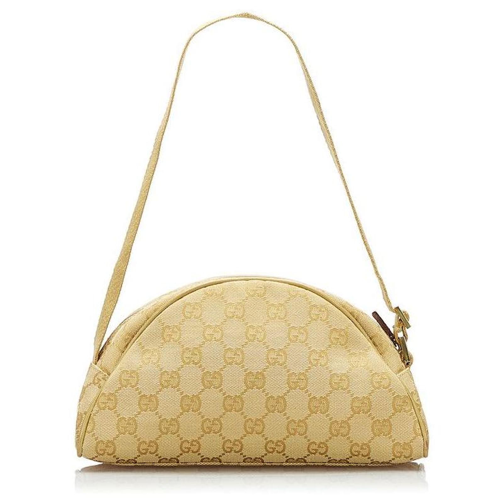 gucci GG Canvas Half Moon Pochette beige Cloth ref.724479 - Joli Closet