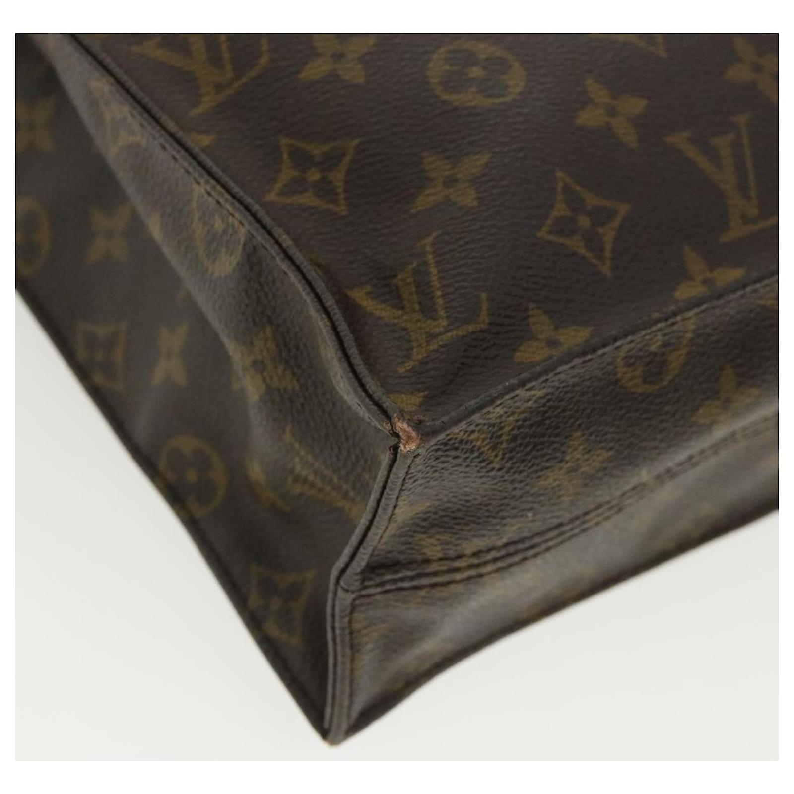 LOUIS VUITTON Monogram Sac Plat Hand Bag M51140 LV Auth rz259