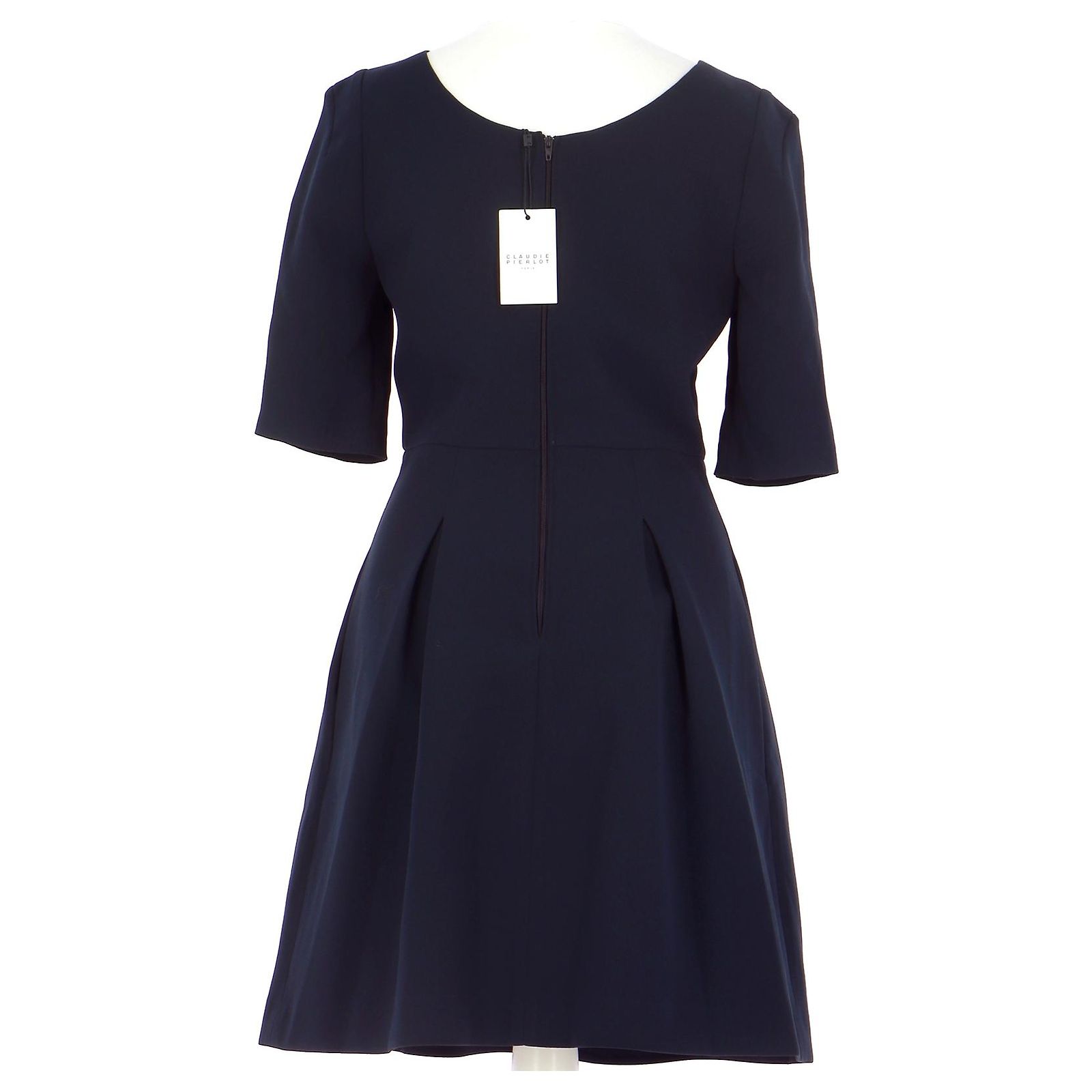 Robe Claudie Pierlot Manches Courtes – Bleue, Style Décontracté élégant, Taille 36 Occasion Parfaite