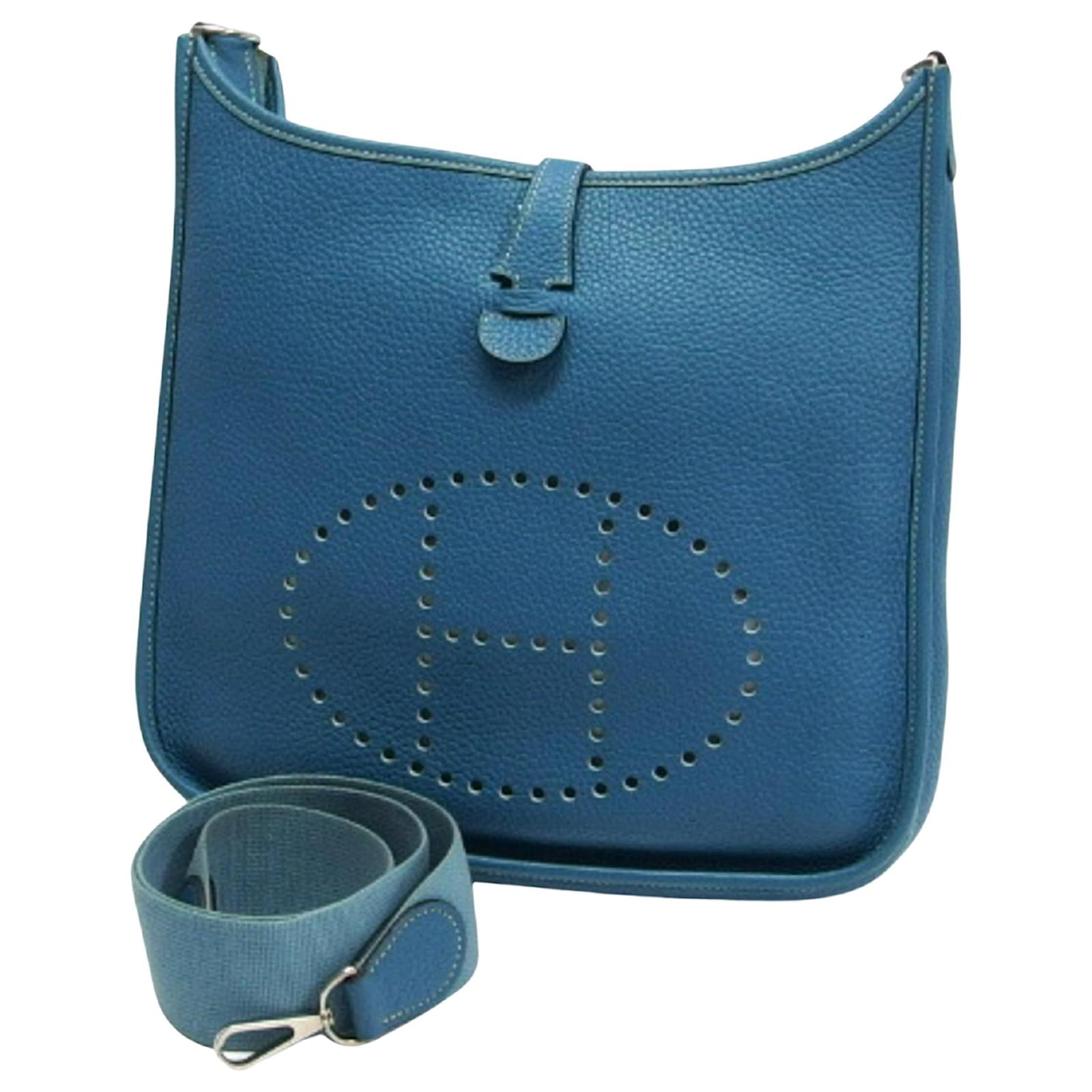 Hermès Evelyne Blue Leather ref.725842 Joli Closet