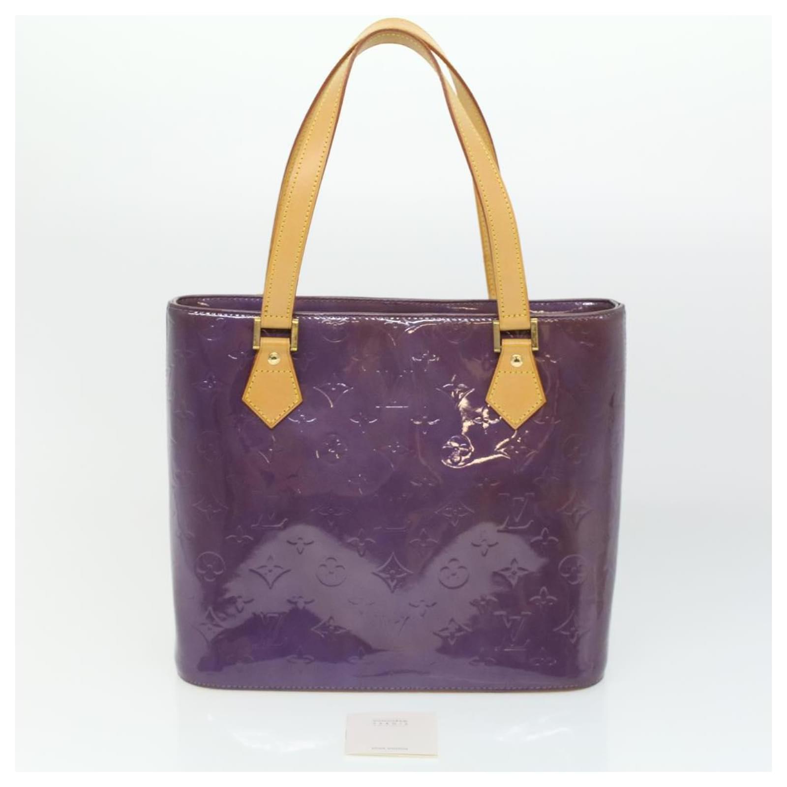 LOUIS VUITTON Monogram Vernis Houston Hand Bag Purple M91093 LV Auth 44124  Patent leather ref.955115 - Joli Closet