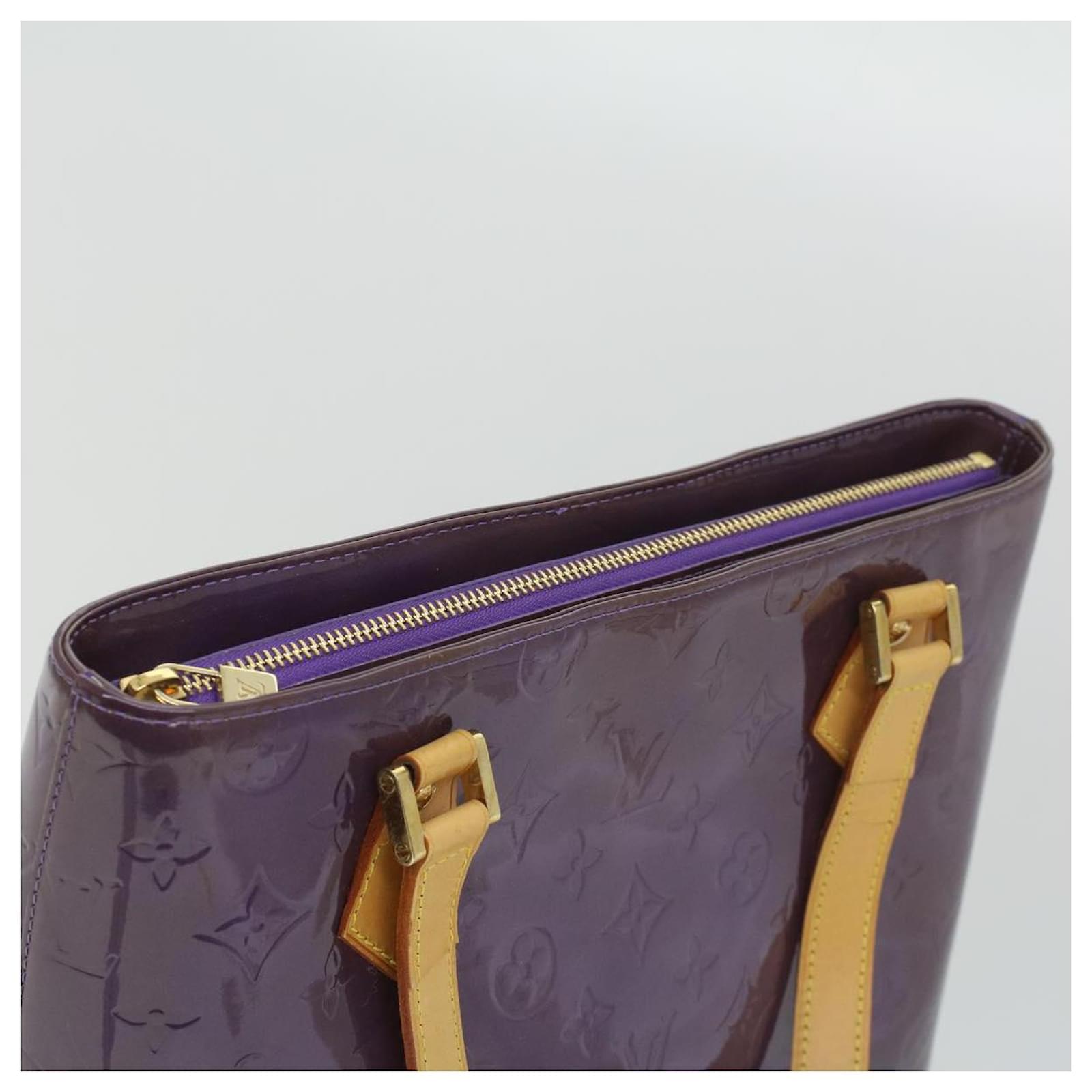 LOUIS VUITTON Monogram Vernis Houston Hand Bag Purple M91093 LV Auth 44124  Patent leather ref.955115 - Joli Closet