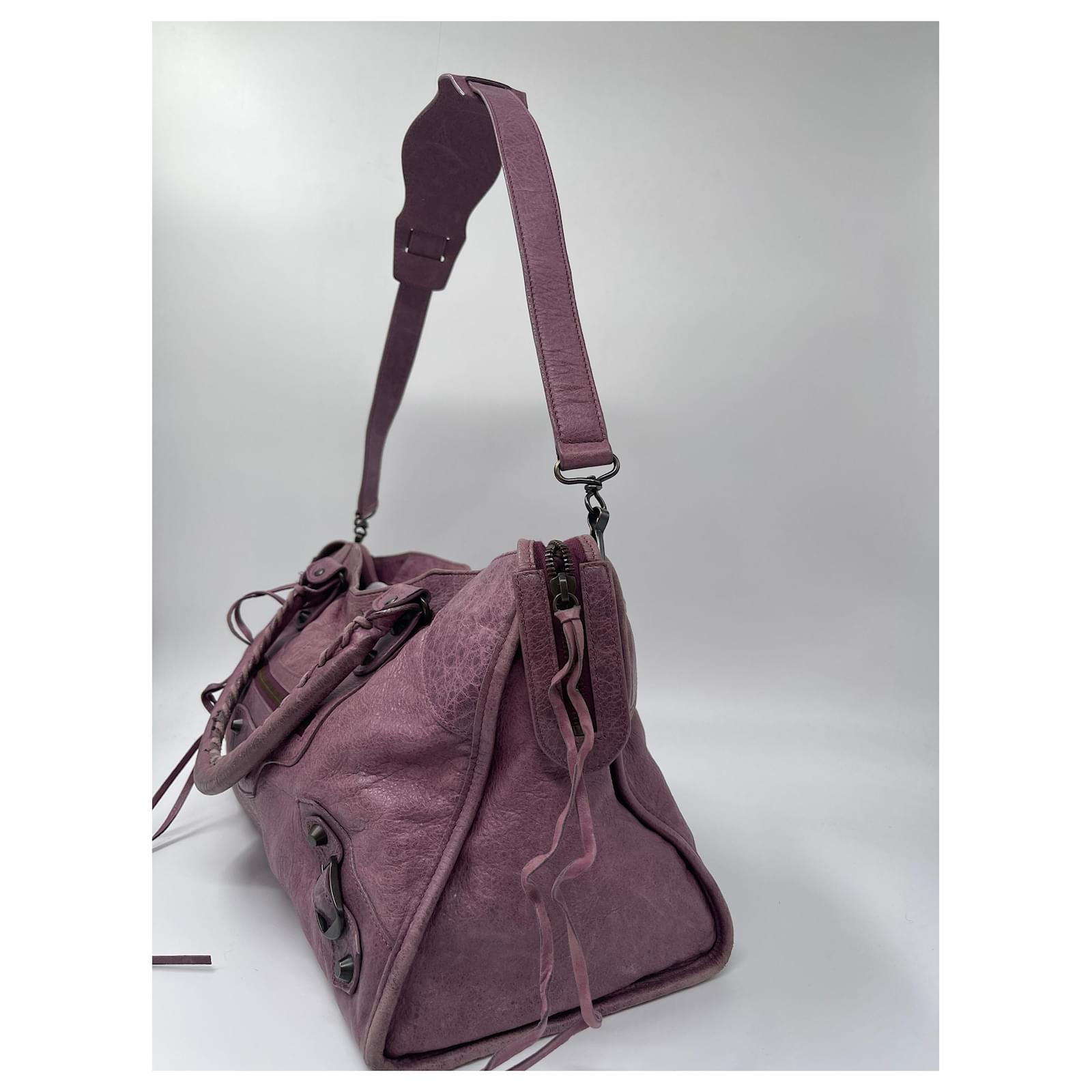 Purple Leather Balenciaga City ref.726078 - Joli Closet