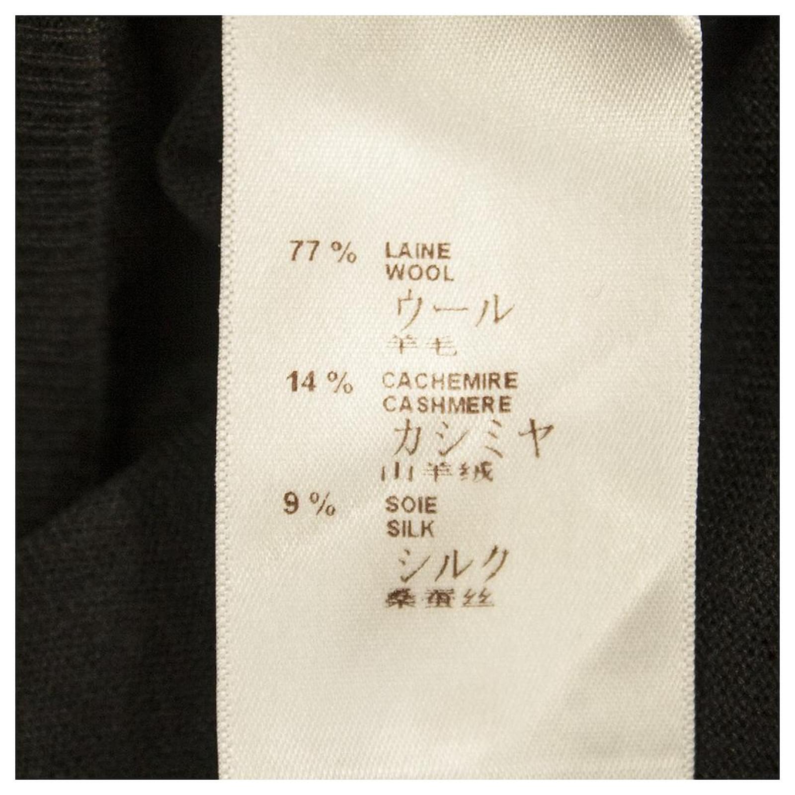Louis Vuitton bleu noir laine cachemire soie mélange pull cape top taille M  Bleu foncé ref.726368 - Joli Closet