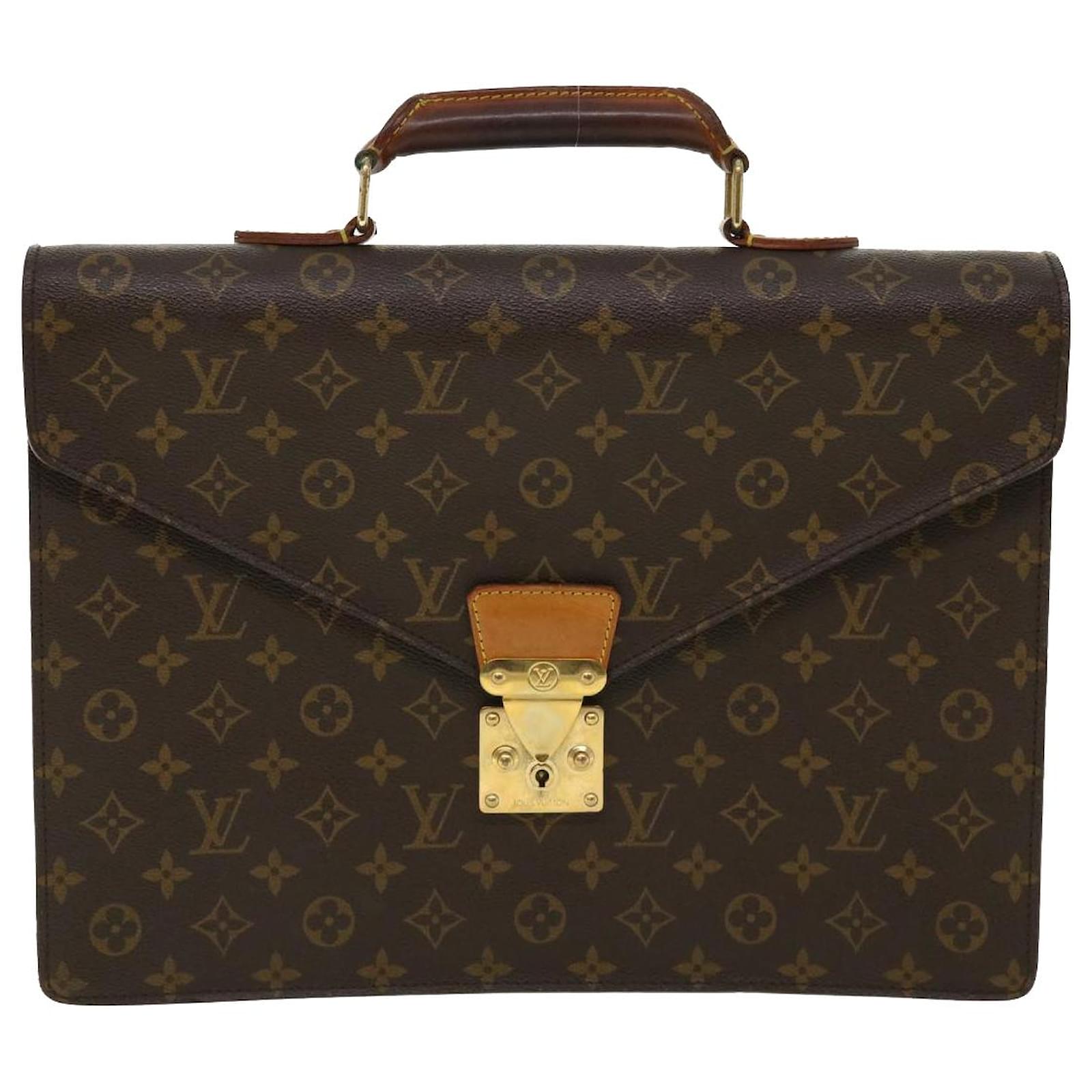 Authentic LOUIS VUITTON Monogram Serviette Conseiller M53331 Briefcase Bag