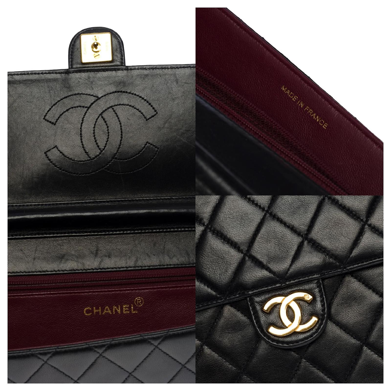 Timeless Very chic Chanel Pochette Classique flap bag in black