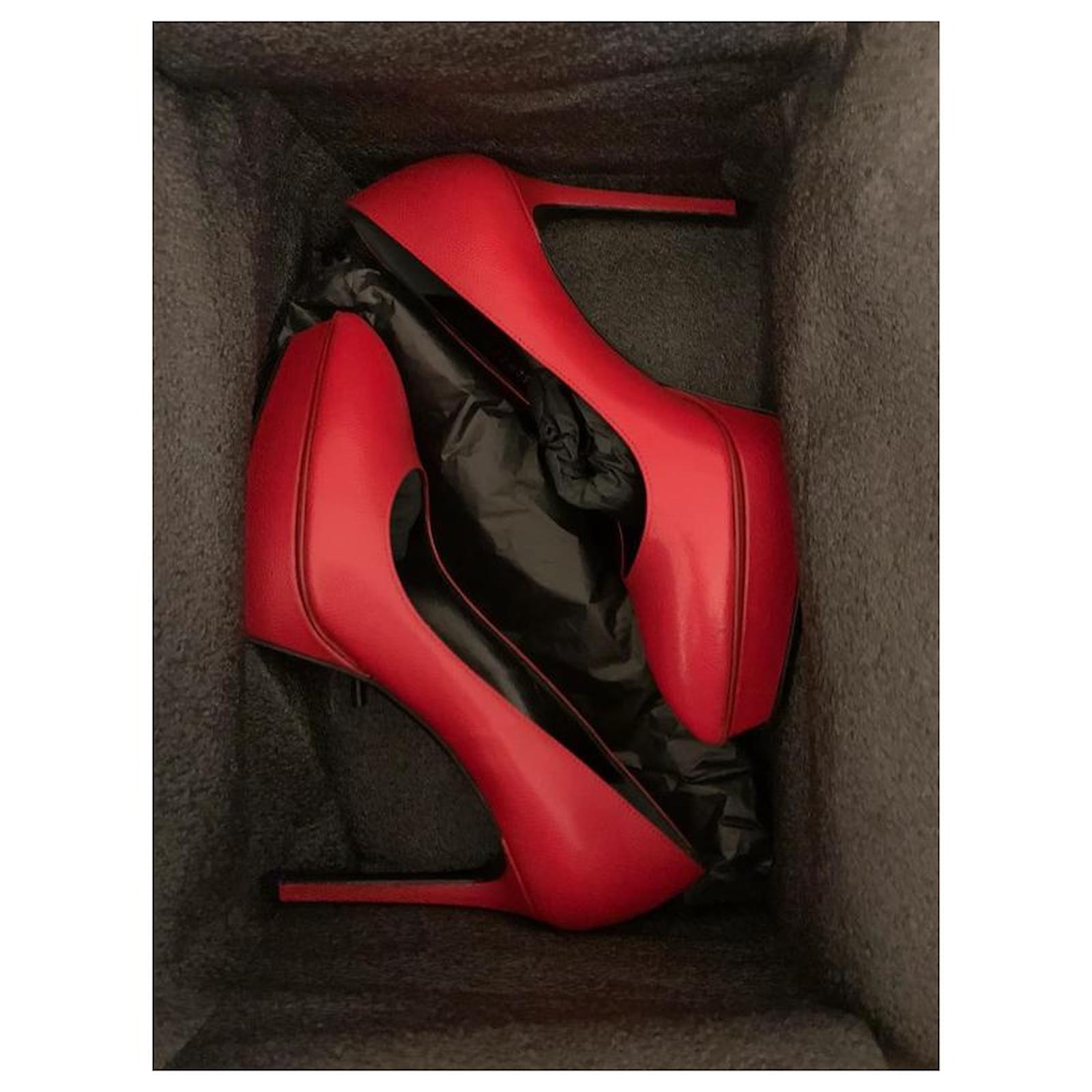 【関税込み】Eve Pumps - Rouje - Leather - Red Maison Ernest - Go 12 Red 12 Red Patent Leather