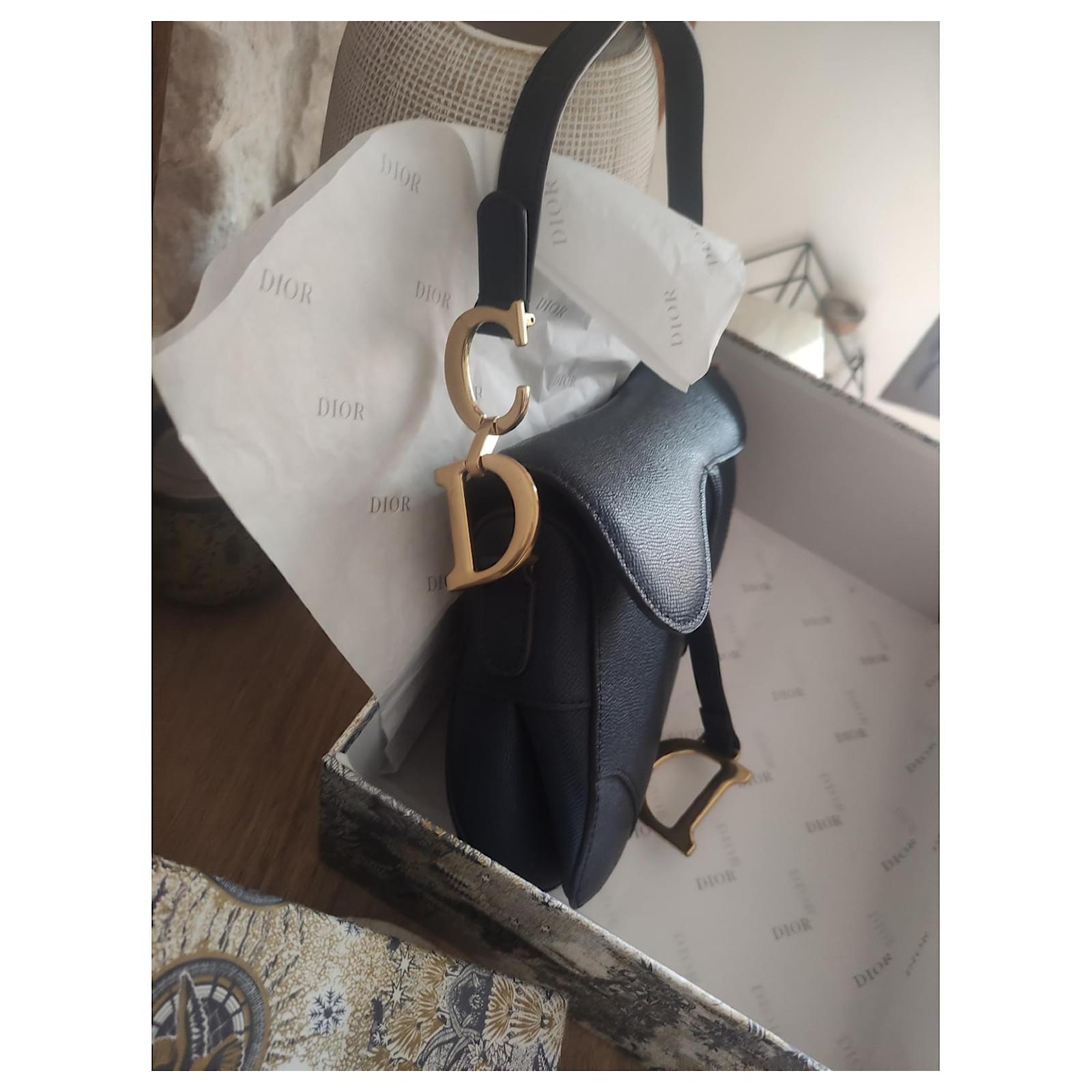 Dior サドル ミニ ハンドバッグ 3WAYショルダー ネイビー SADDLE DIOR | Saddle バッグ ミニ グレインドカーフスキン