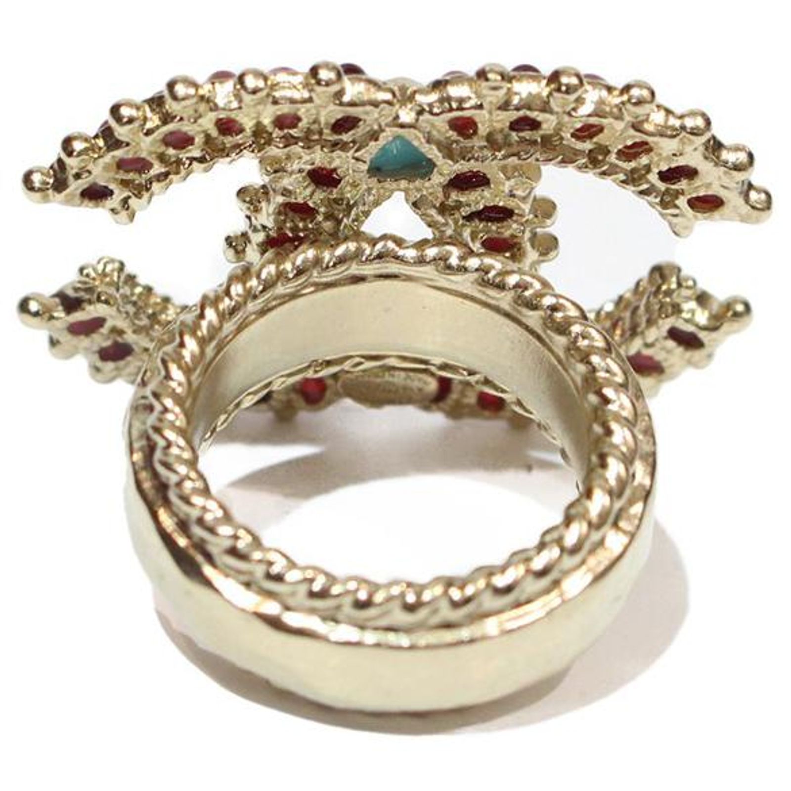 Bague Fantaisie Multicolore En Alliage Et Strass - Taille 58 - Modèle T58, Sans Emballage