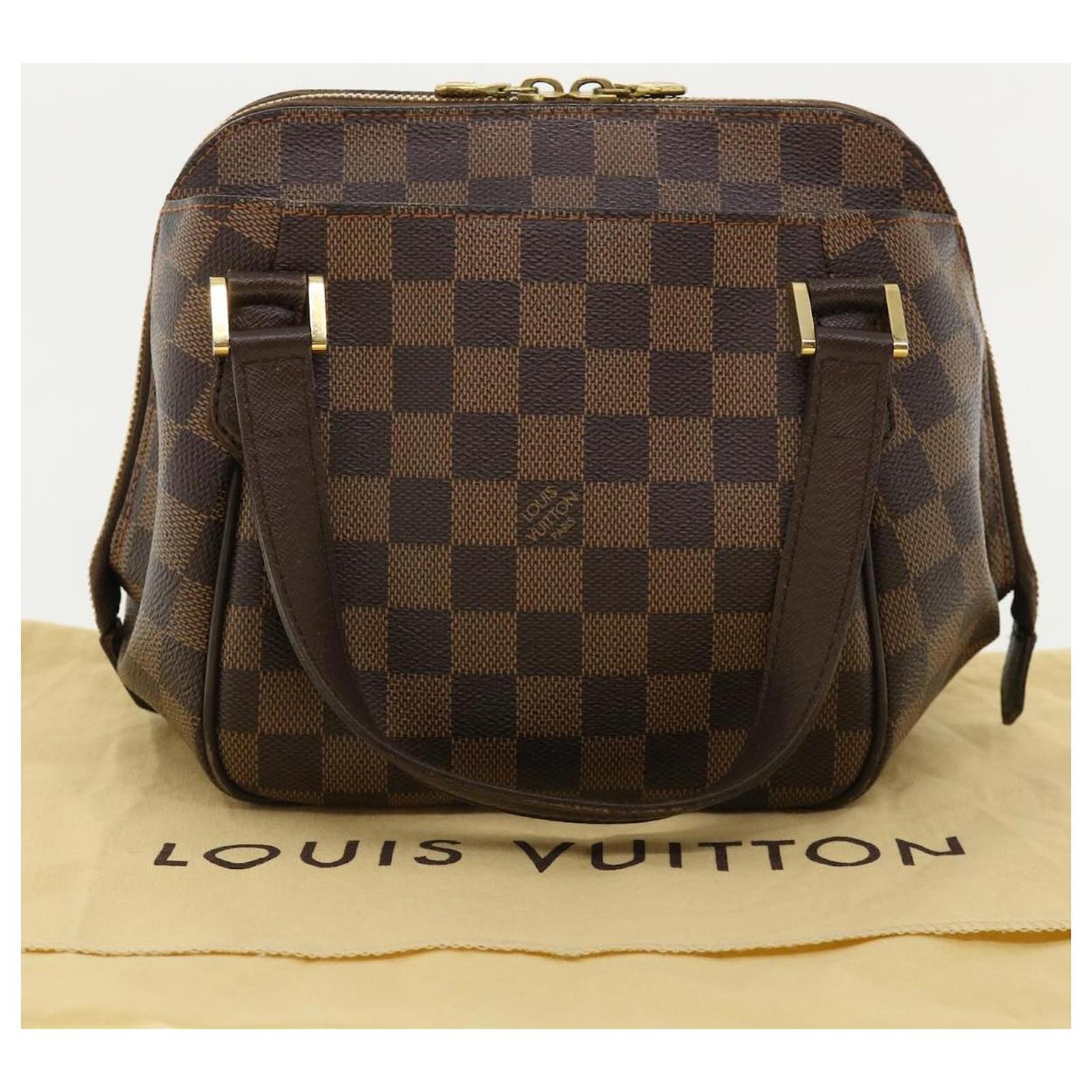 Auth Louis Vuitton Damier Ebene Belem PM N51173 Hand bag