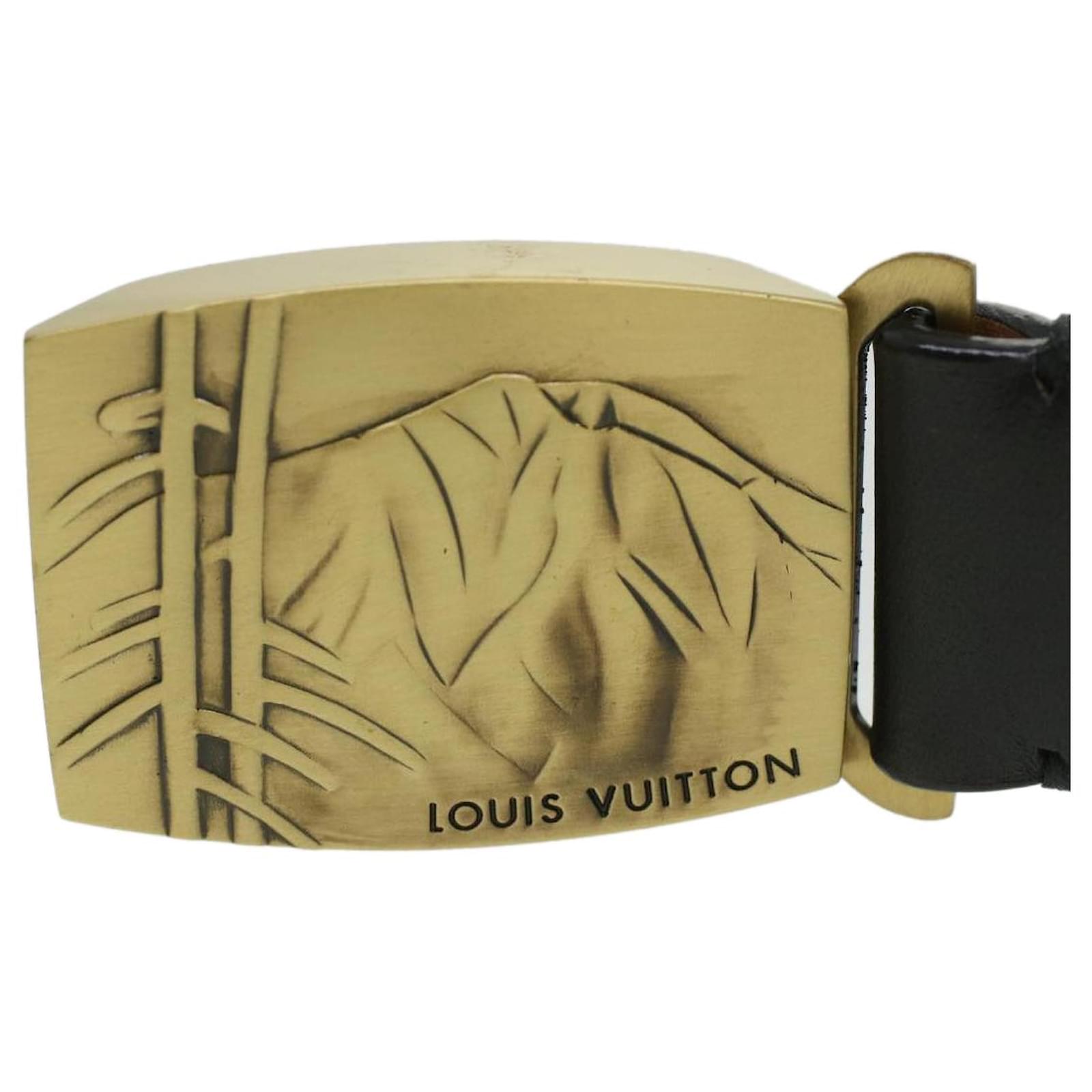 LOUIS VUITTON Montagna e bambù Cintura Ceinture stile giapponese Pelle Nera  ro525 Nero ref.727732 - Joli Closet