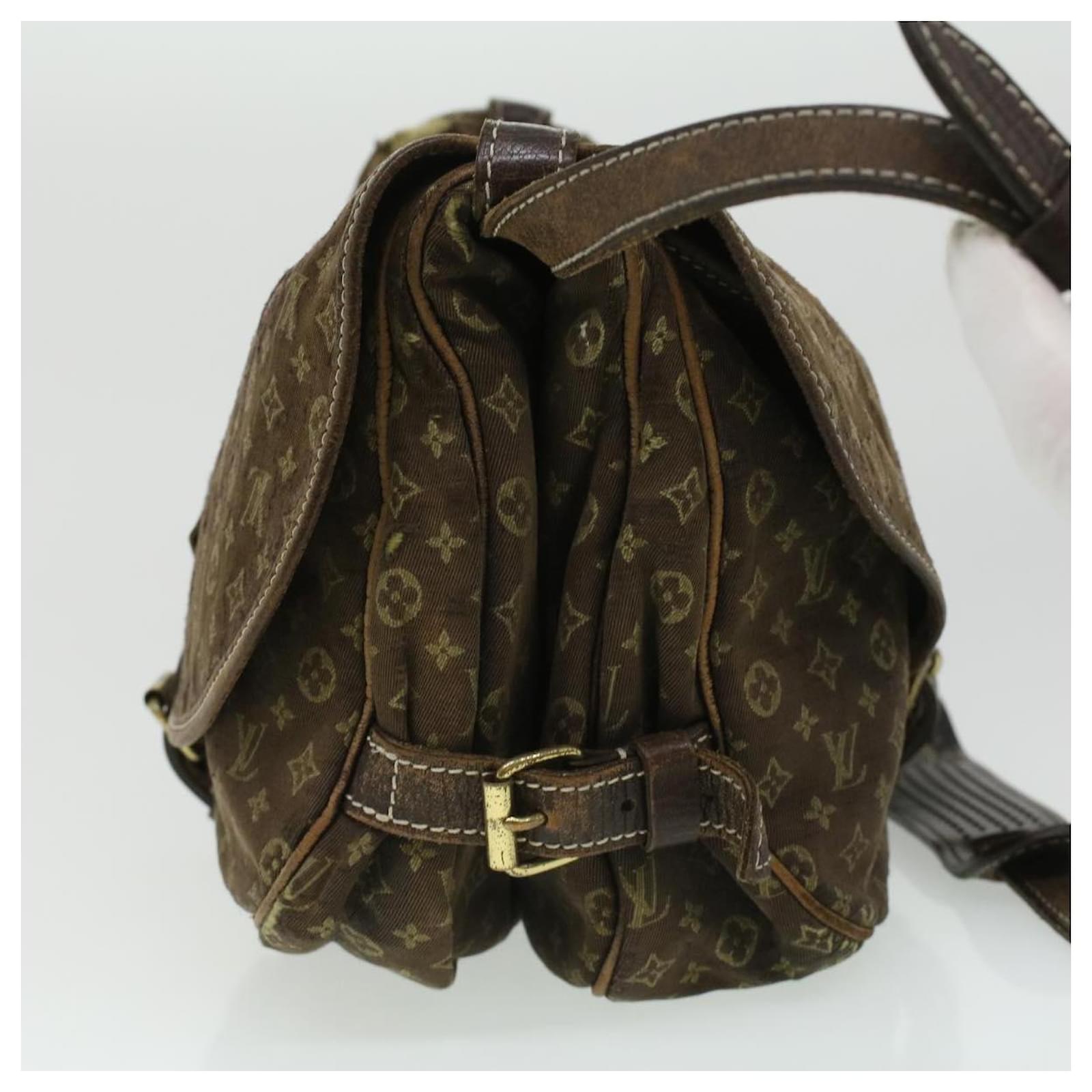 Louis Vuitton, Bags, Louis Vuitton Saumur Monogram Mini Lin Shoulder Bag  M95227 Brown