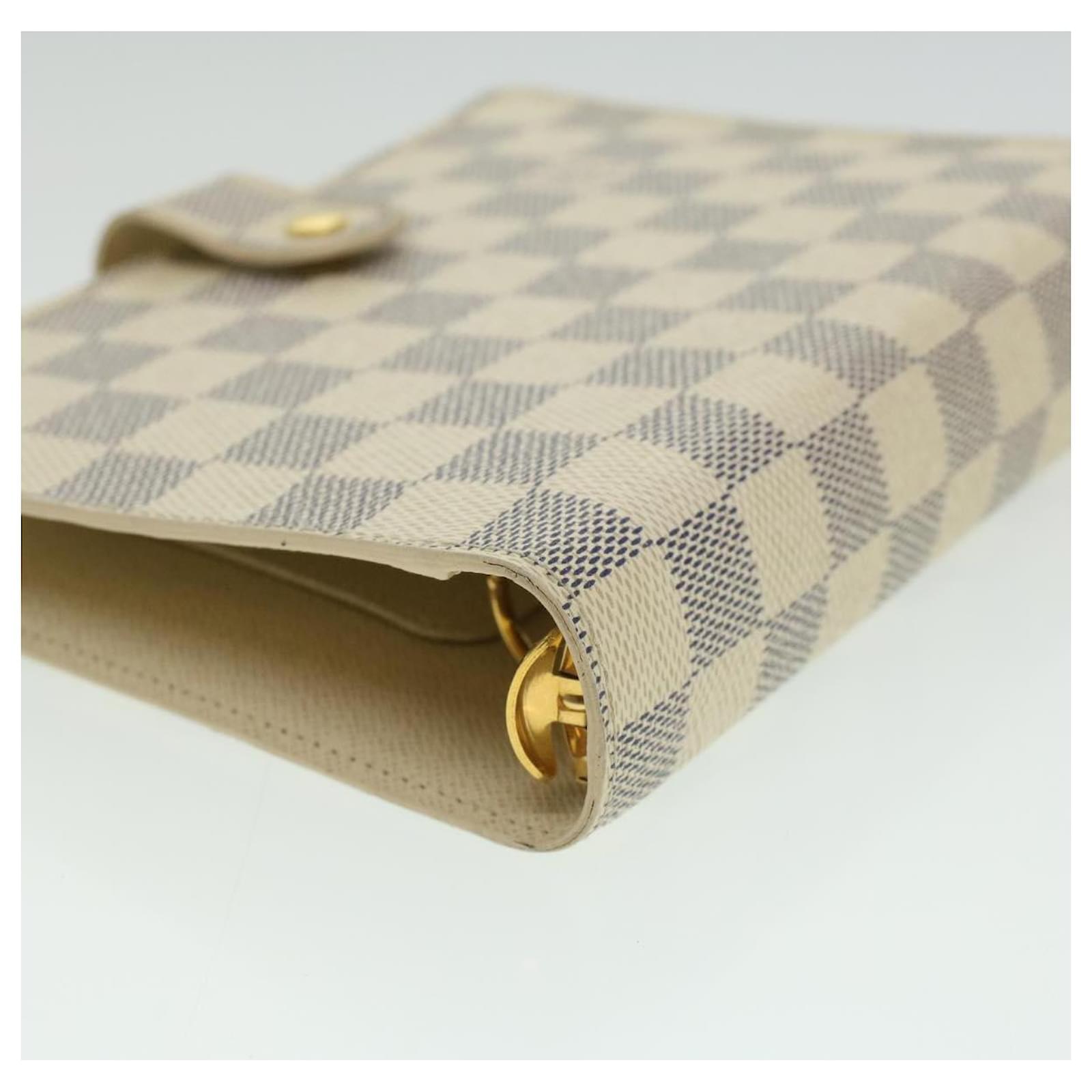 LOUIS VUITTON Damier Azur Agenda MM Day Planner Cover R20707 LV Auth 33224  ref.727969 - Joli Closet