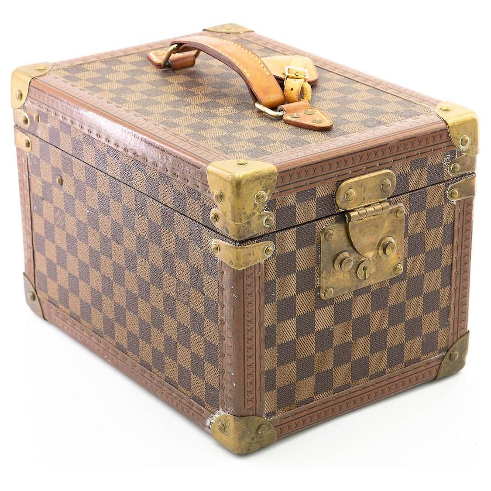 Louis Vuitton Vanity Trunk Bottle Box Brown Cloth ref.727991