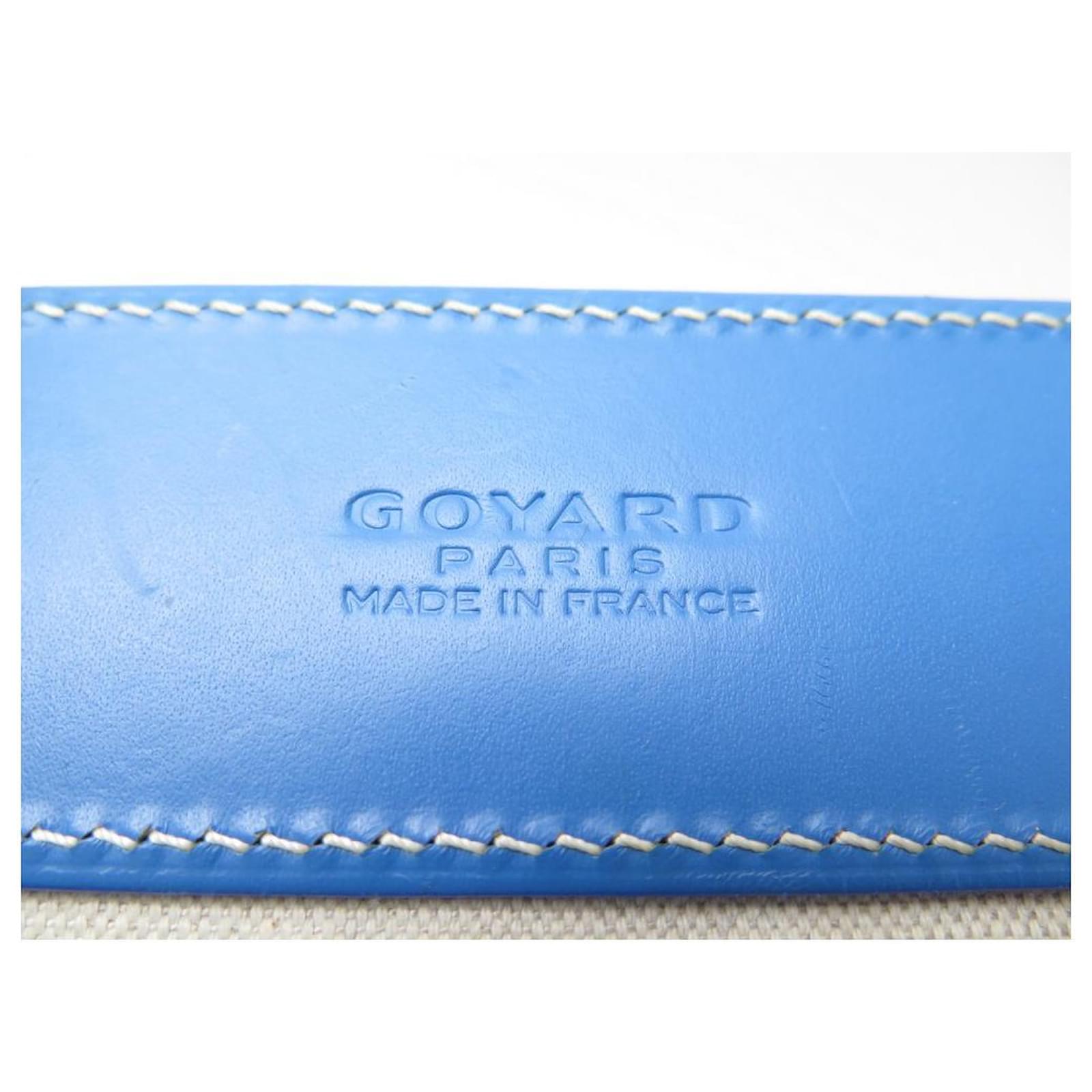 GOYARD BELLECHASSE HANDBAG 45 CM IN BLUE GOYARDINE CANVAS BLUE HAND BAG  PURSE Cloth ref.728491 - Joli Closet