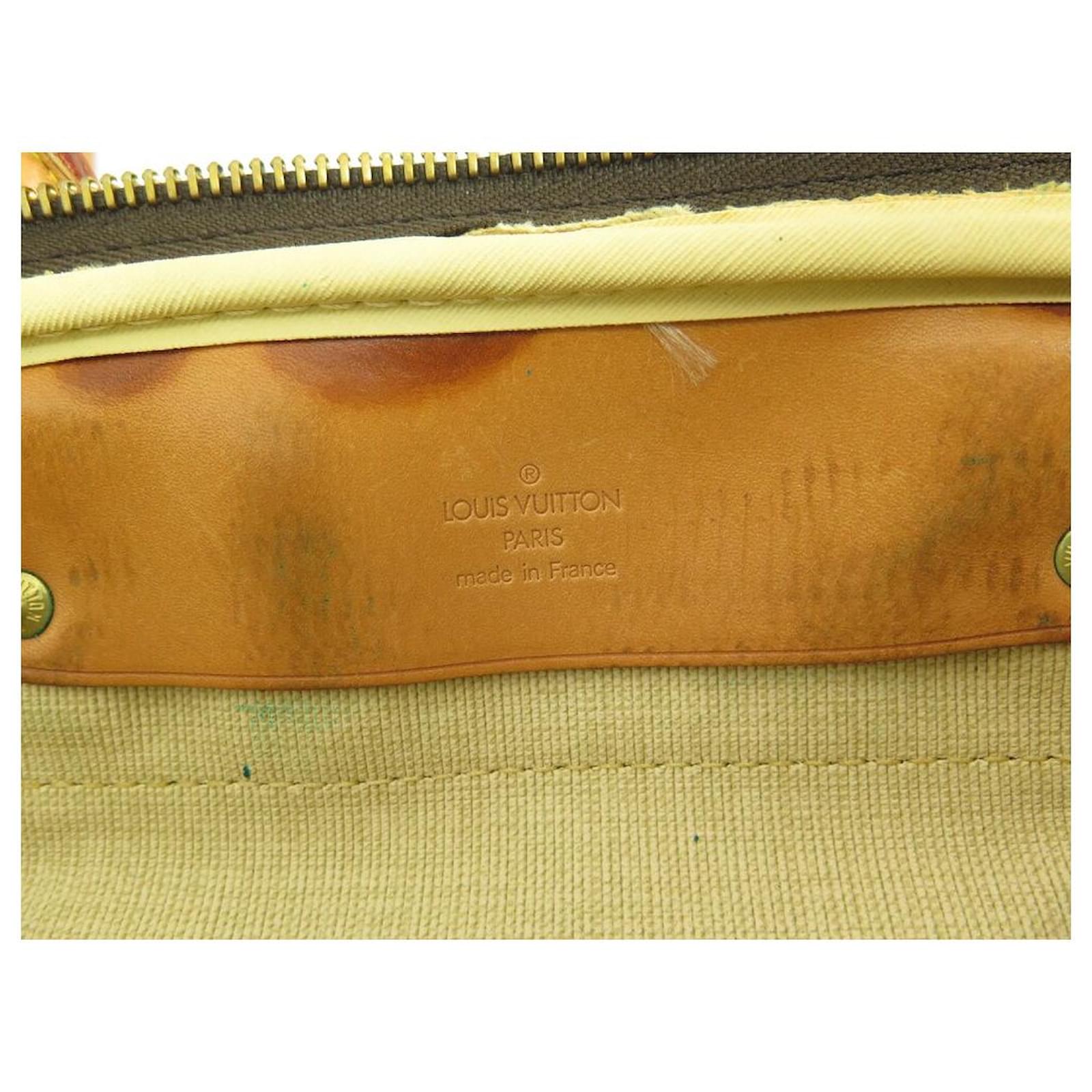 VINTAGE LOUIS VUITTON ALIZE TRAVEL BAG 2 55 MONOGRAM TRAVEL BAG CANVAS  Brown Leather ref.728631 - Joli Closet