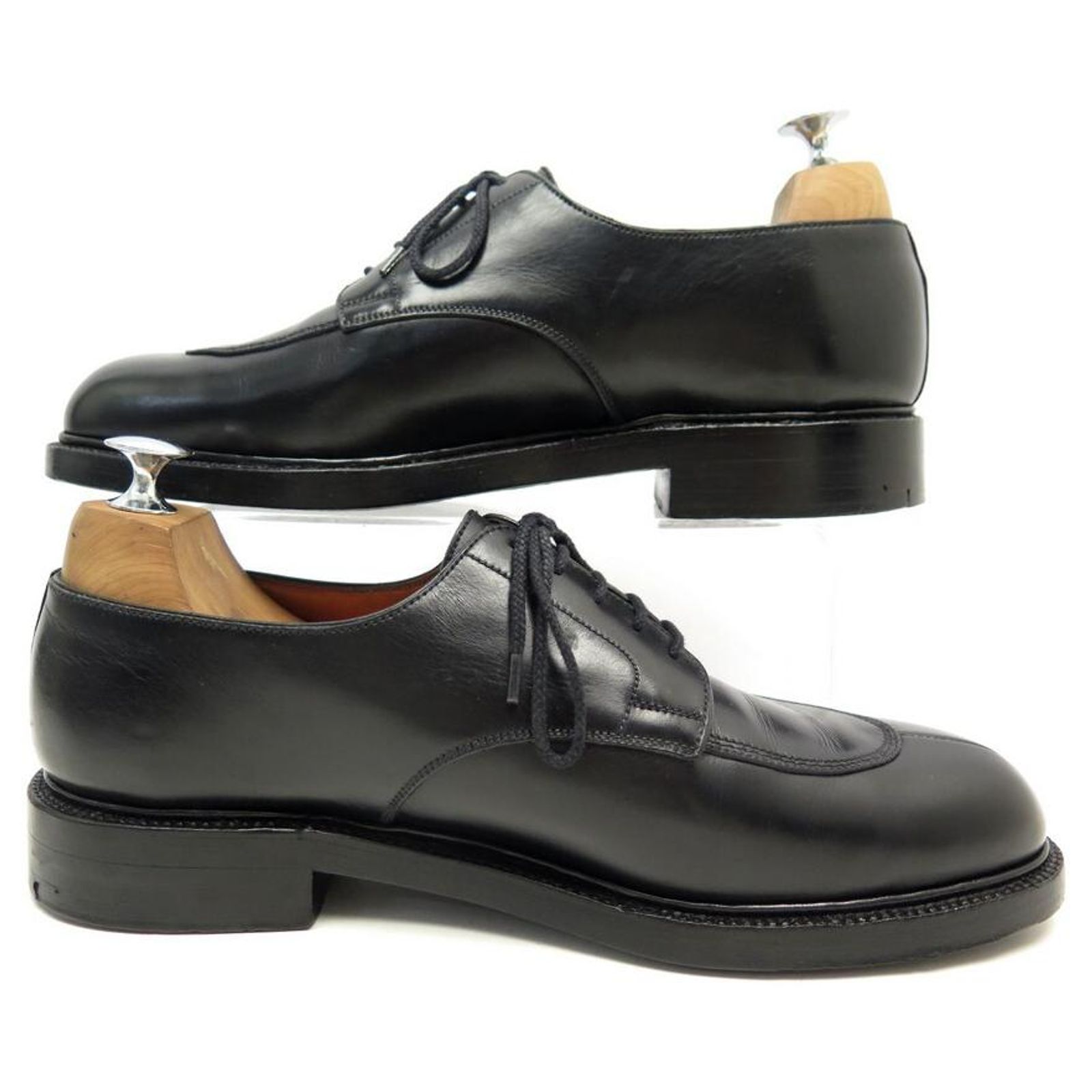 Chaussures Derby JM Weston 598 Demi Chasse Taille 42 - Cuir Noir, Occasion