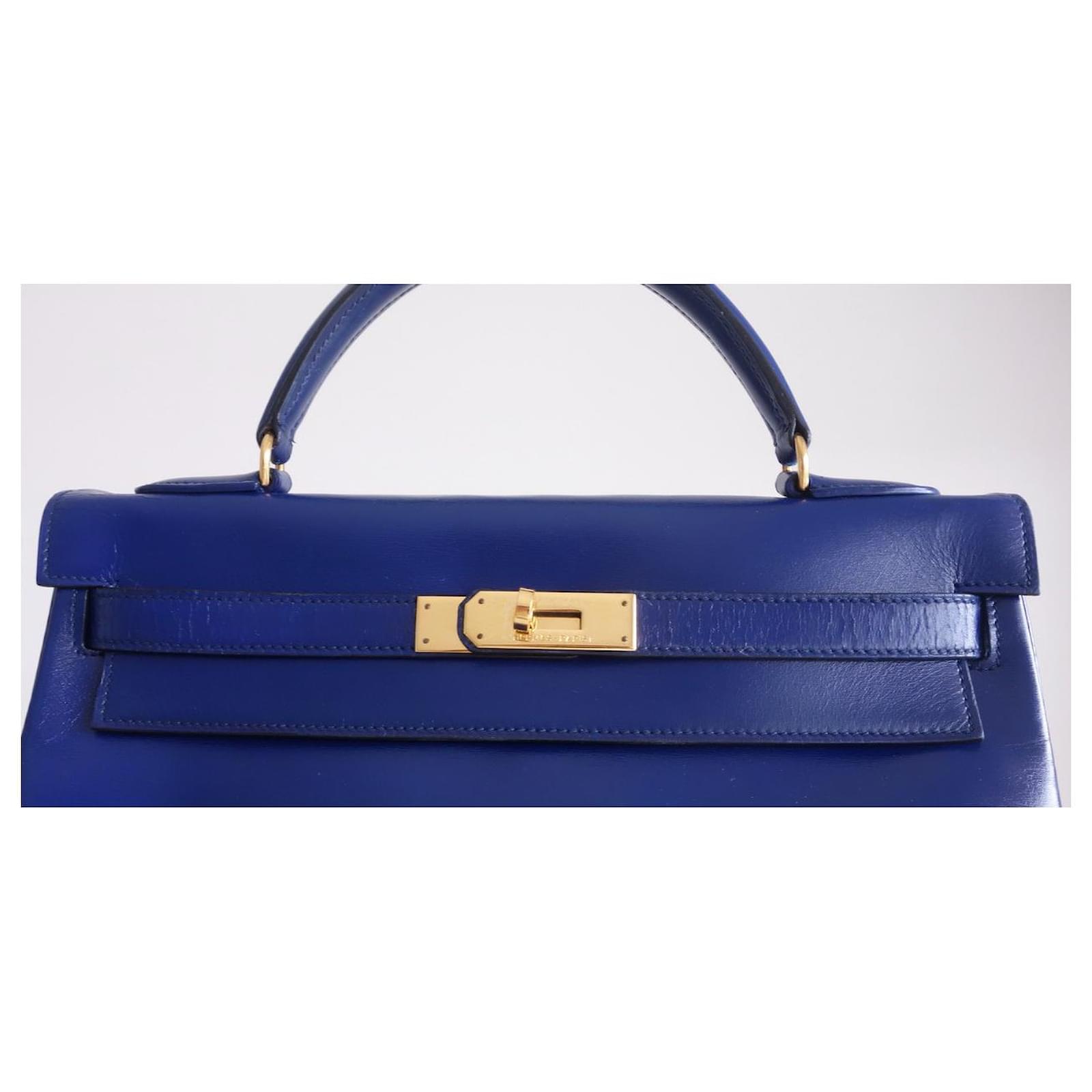 Hermès Royal blue Hermes Kelly bag Dark blue Leather ref.729185