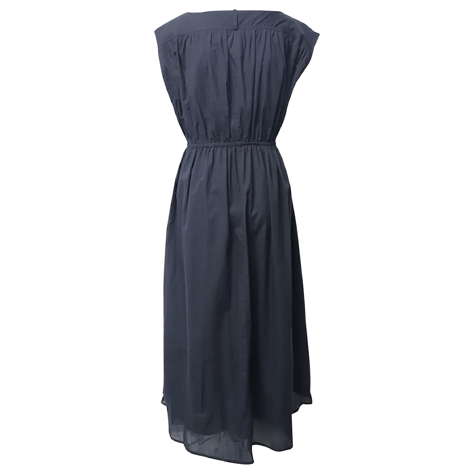 Totême Toteme Sleeveless Midi Dress in Black Cotton ref.729611 - Joli ...