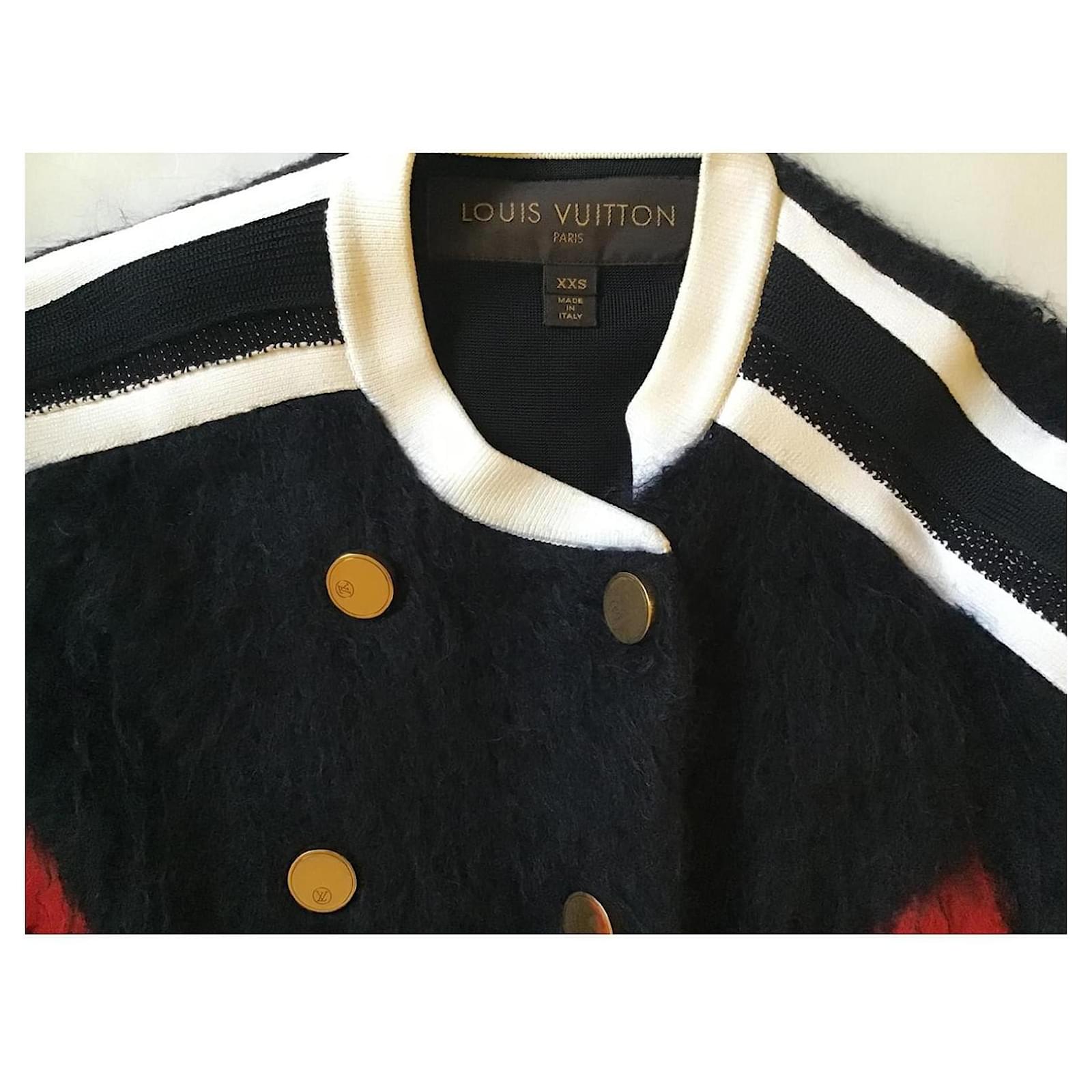 Louis Vuitton Jacket Coat Multiple colors Black White Red Wool Nylon Mohair  ref.730176 - Joli Closet