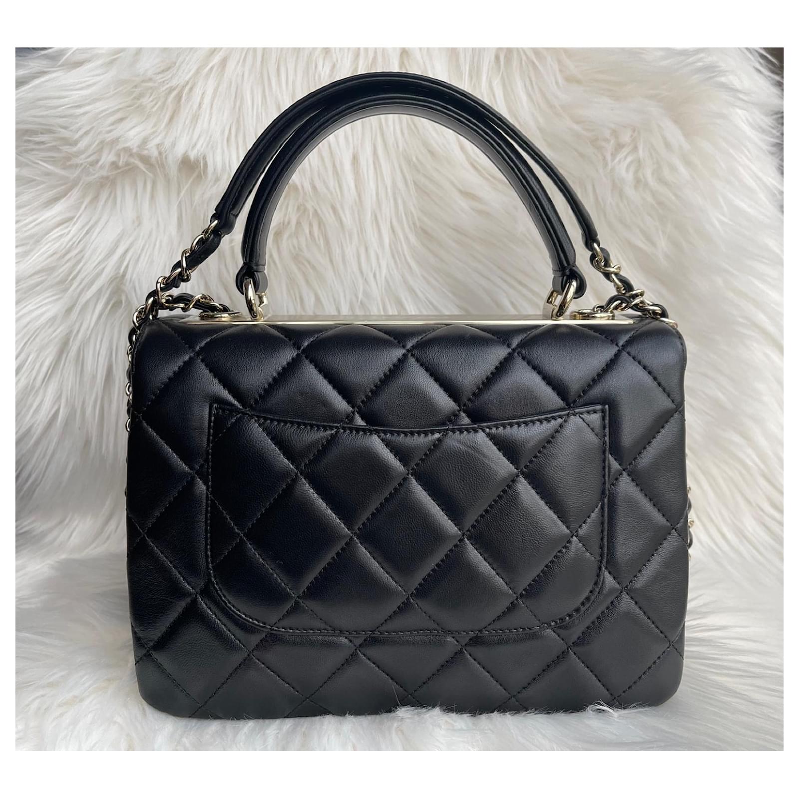 Chanel 2022 Small Trendy CC Flap Bag - Black Handle Bags, Handbags