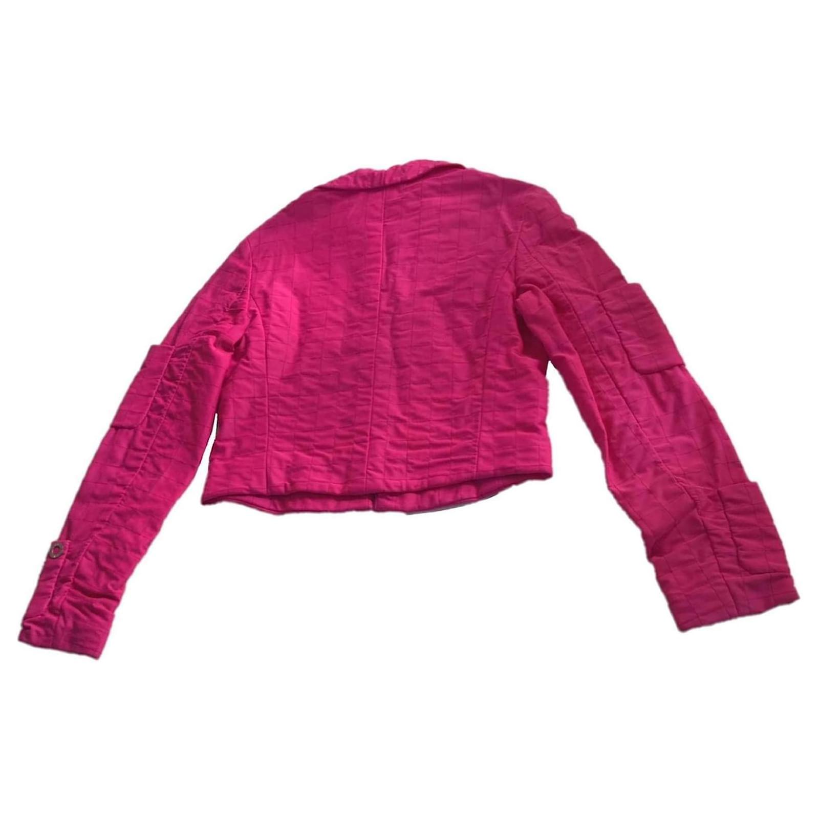 Chanel Pink Matelasse Jacket Elastane Polyamide Polyurethane Ref 730189 chanel-pink-matelasse-jacket-elastane-polyamide-polyurethane-ref-730189