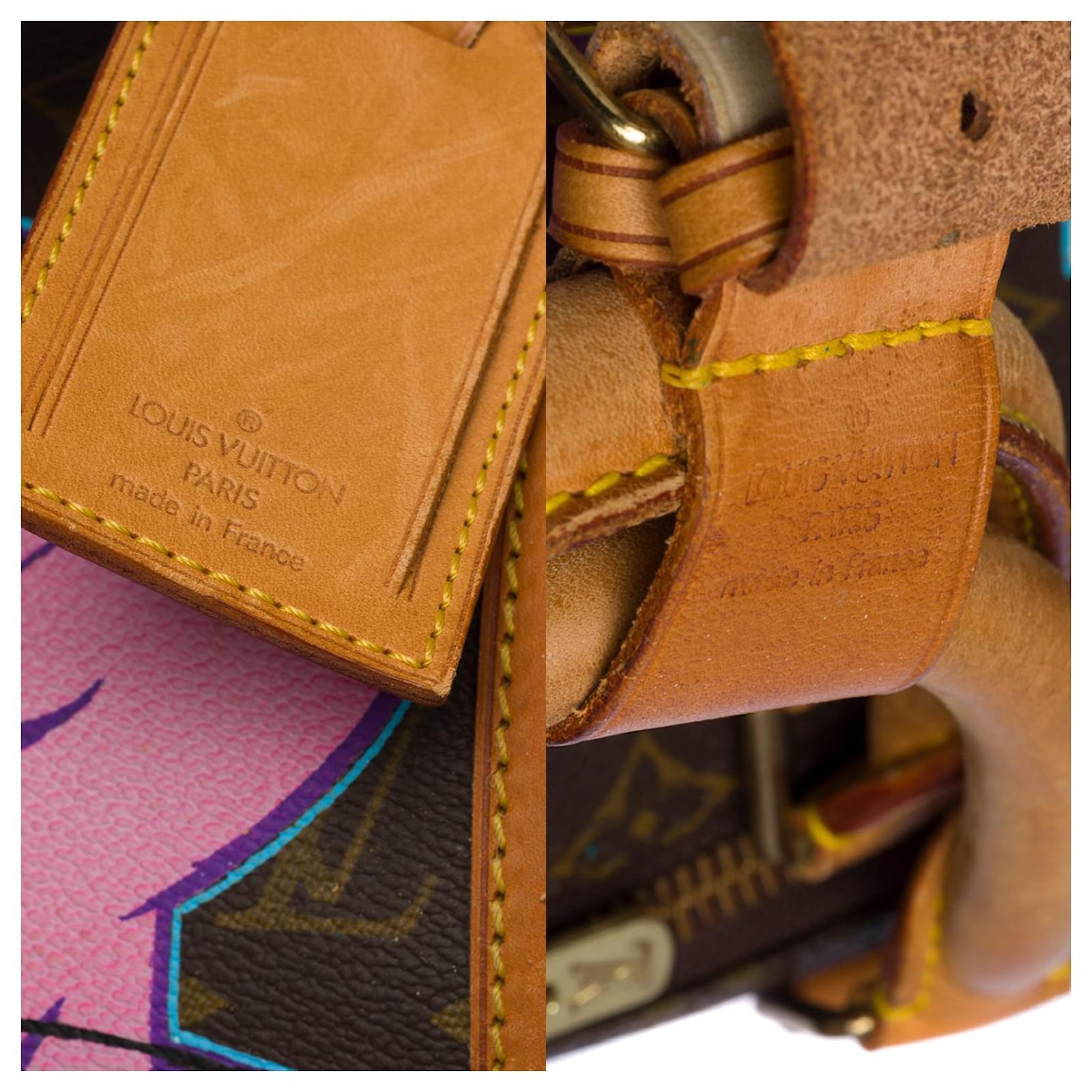 Exceptional Louis Vuitton Keepall travel bag 50 custom monogram