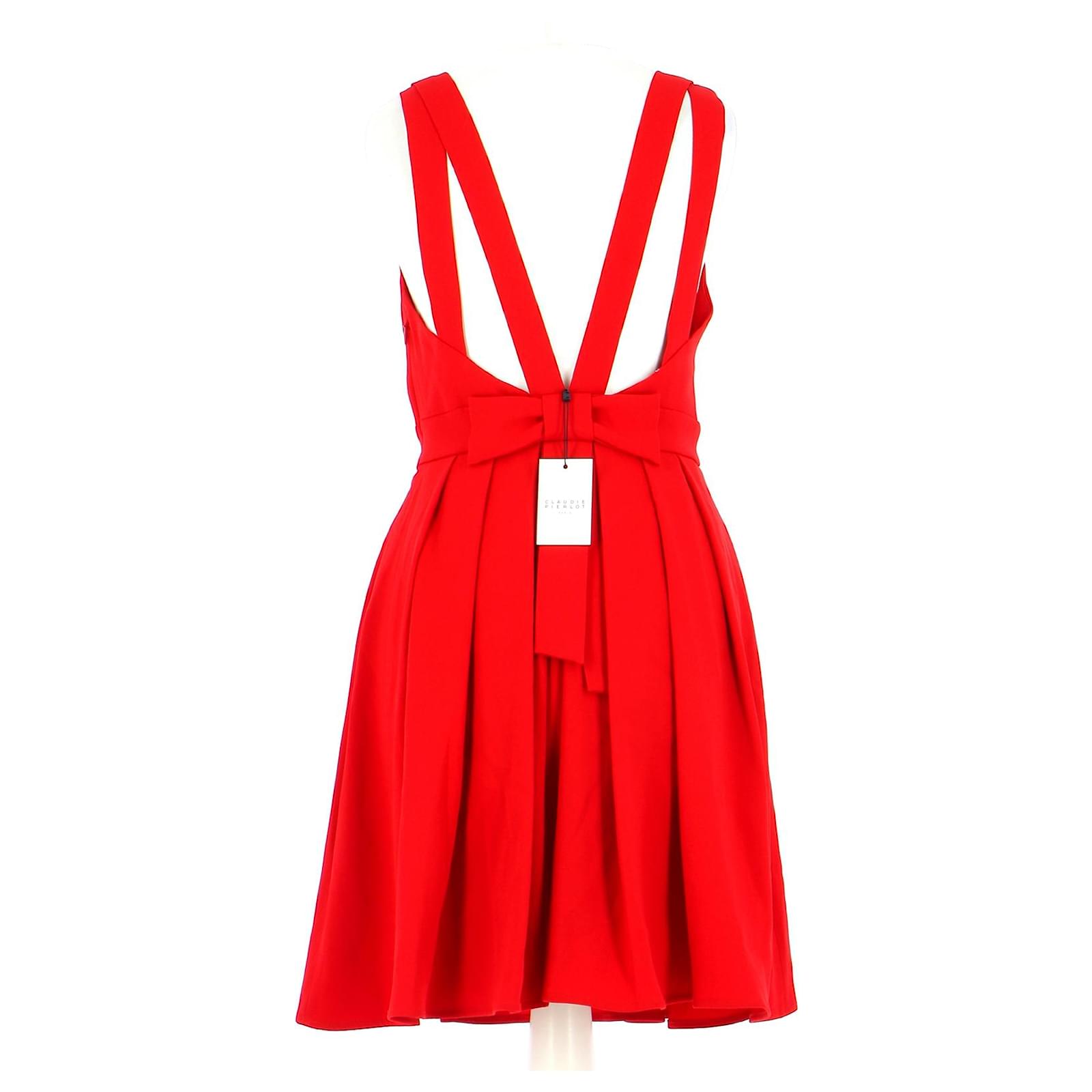 Claudie Pierlot Robe Polyester Rouge Joli Closet