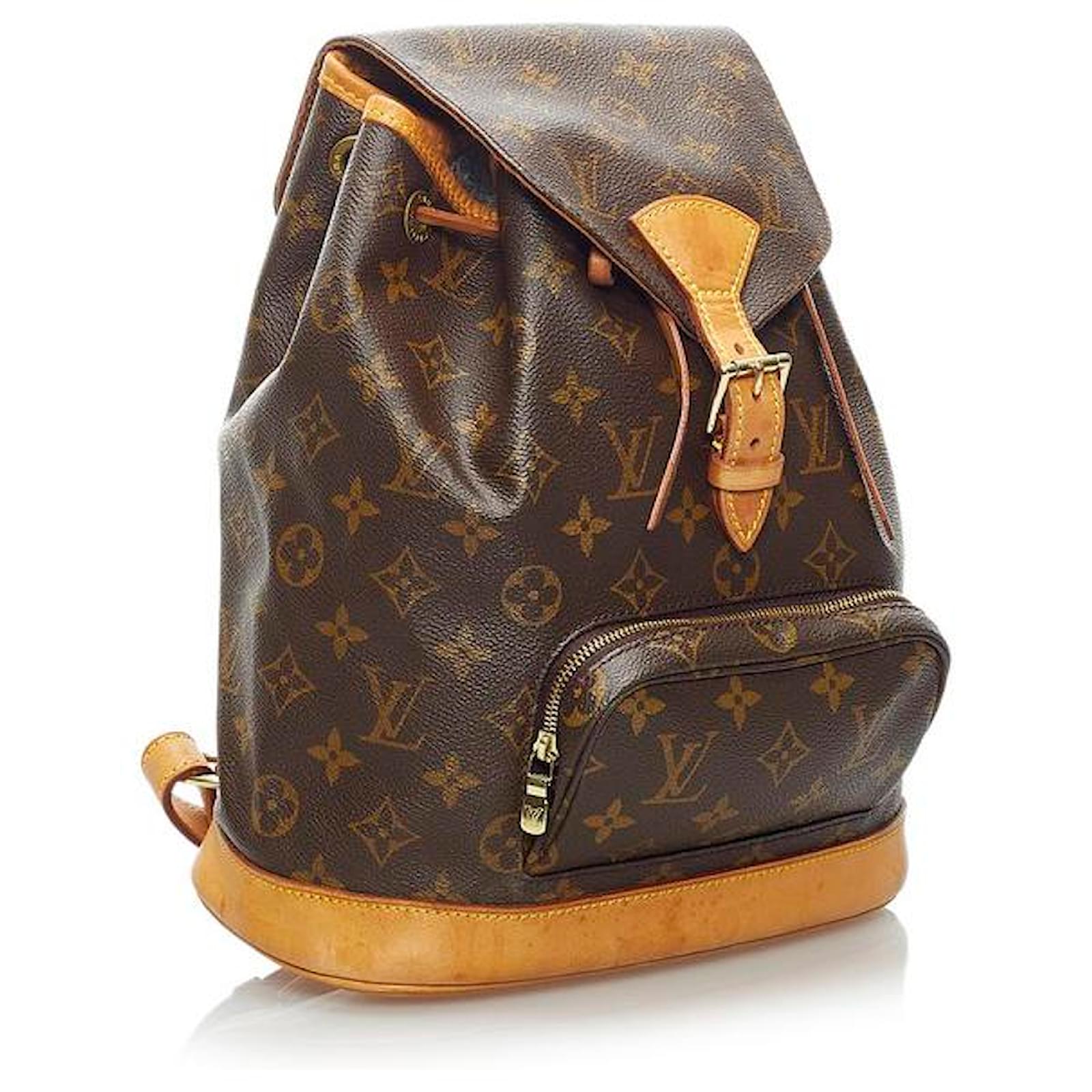 Louis Vuitton Monogram Montsouris PM M51137 Brown Cloth ref.981517