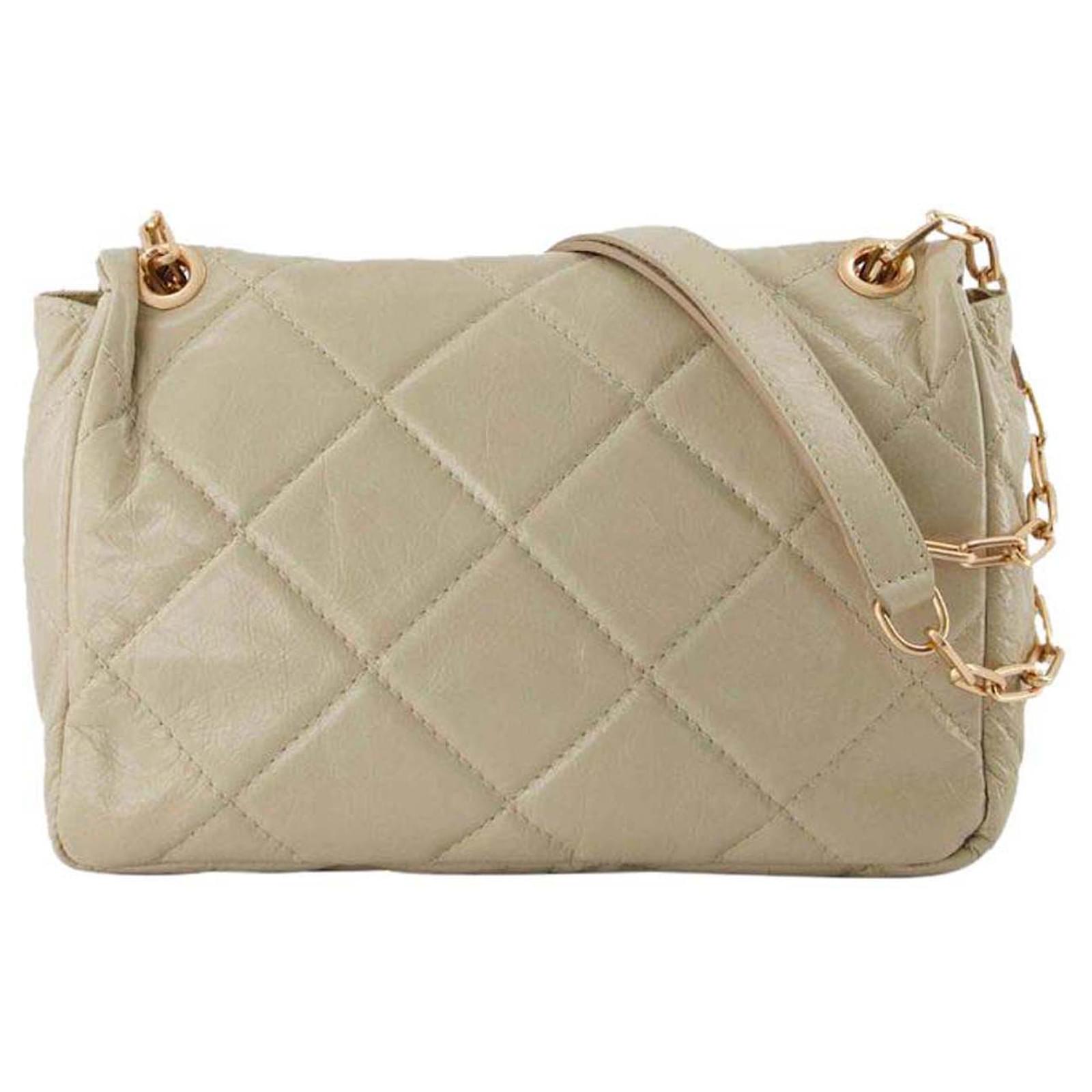 ハンドバッグ Moon Handbag - Vanessa Bruno - Leather - Beige Small Braided Leather Moon Bag In lambskin leather Beige