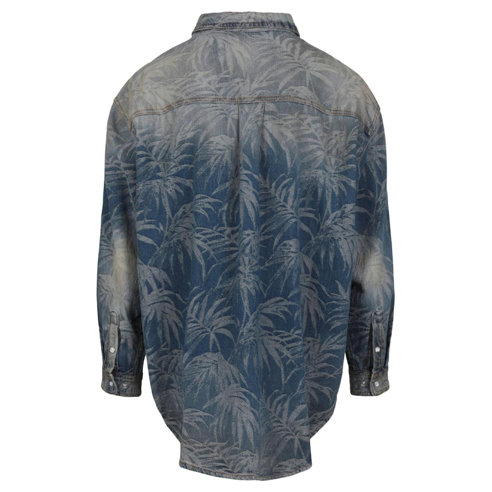 Palm Angels Blue Cotton Sportswear