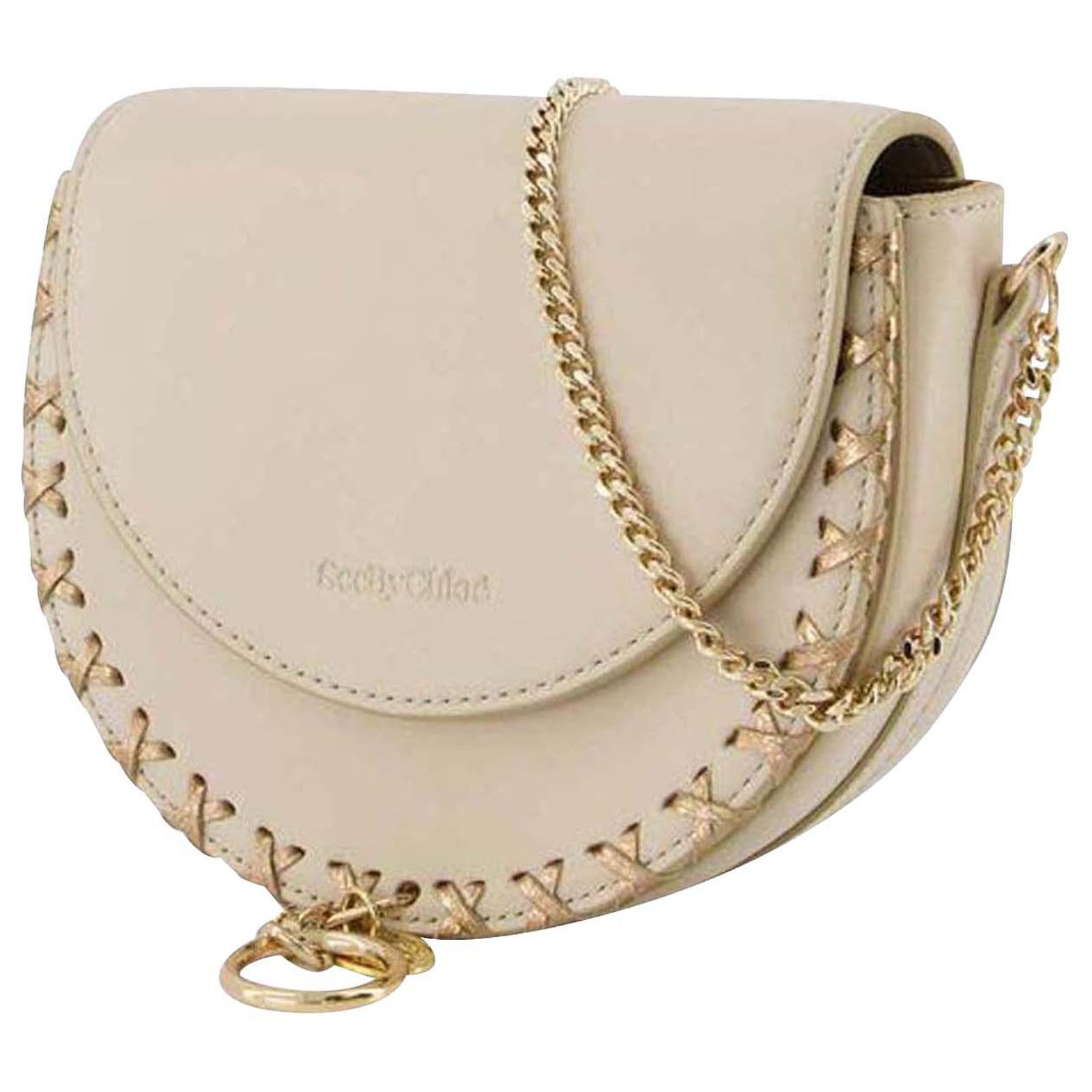 Sac Bandoulière See By Chloé MARA En Cuir - Noir/Marine/Beige - Taille Moyenne - Occasion