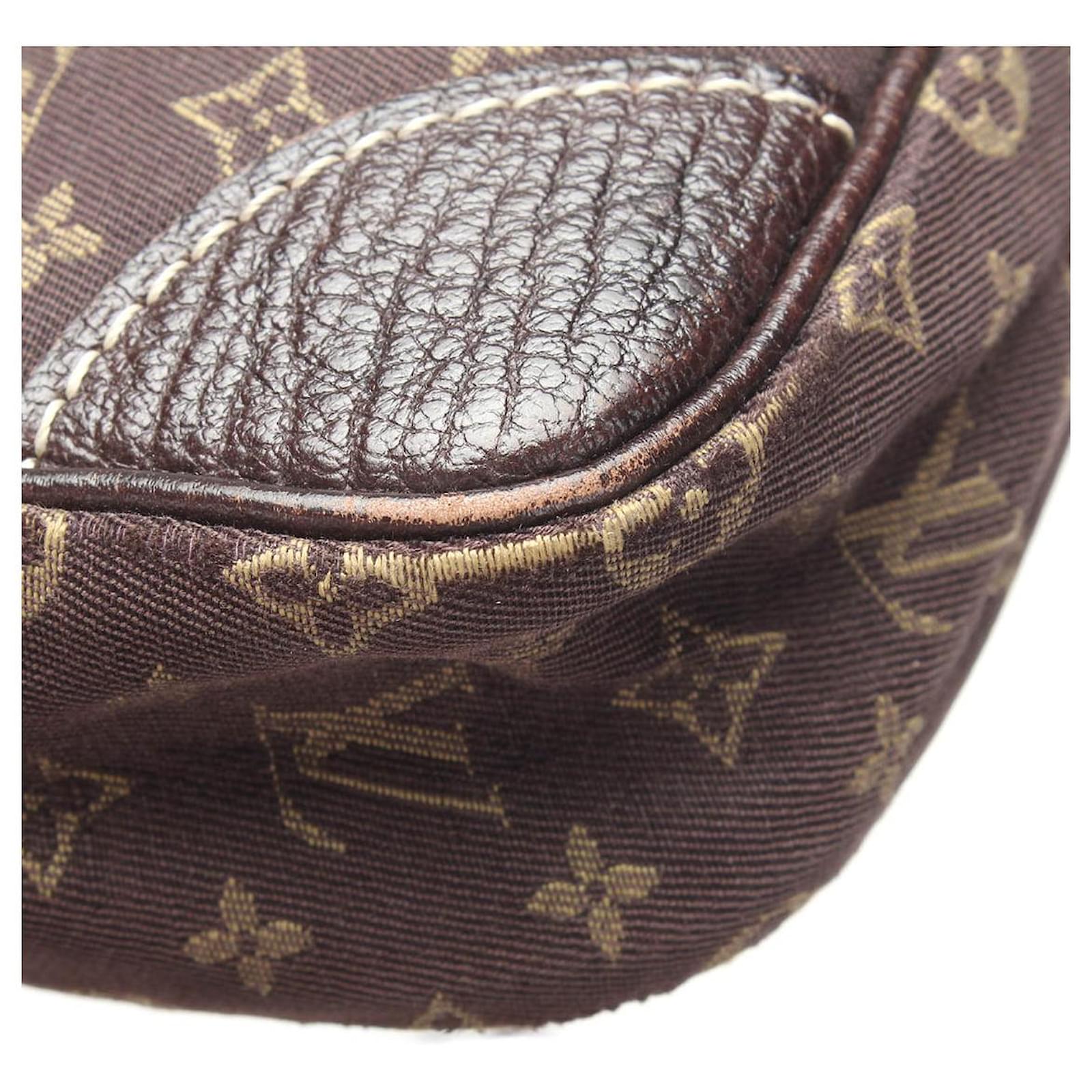 Louis Vuitton Monogram Mini Lin Danube Brown Leather Cotton Cloth ref.91797  - Joli Closet