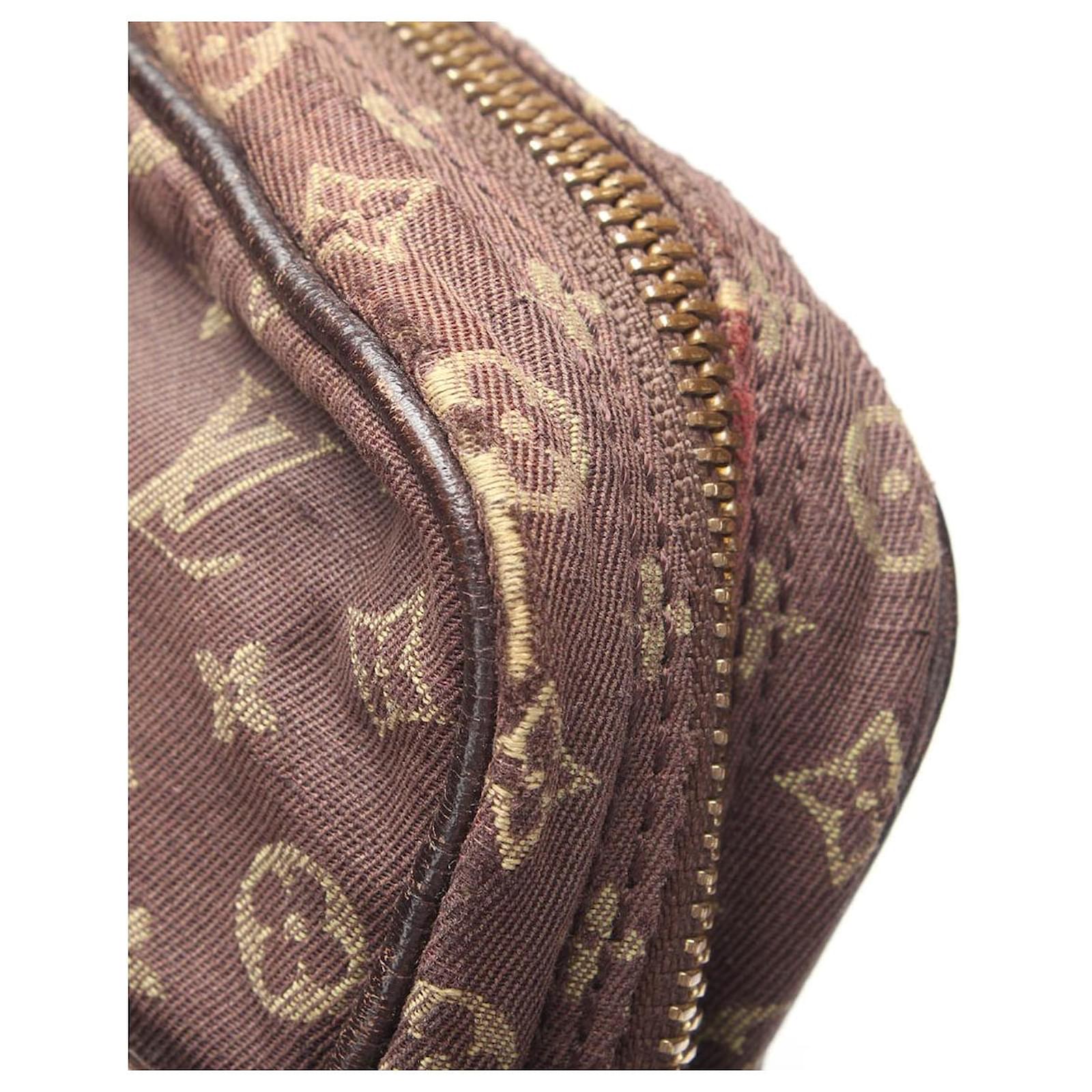 Louis Vuitton Monogram Mini Lin Danube Brown Leather Cotton Cloth ref.91797  - Joli Closet