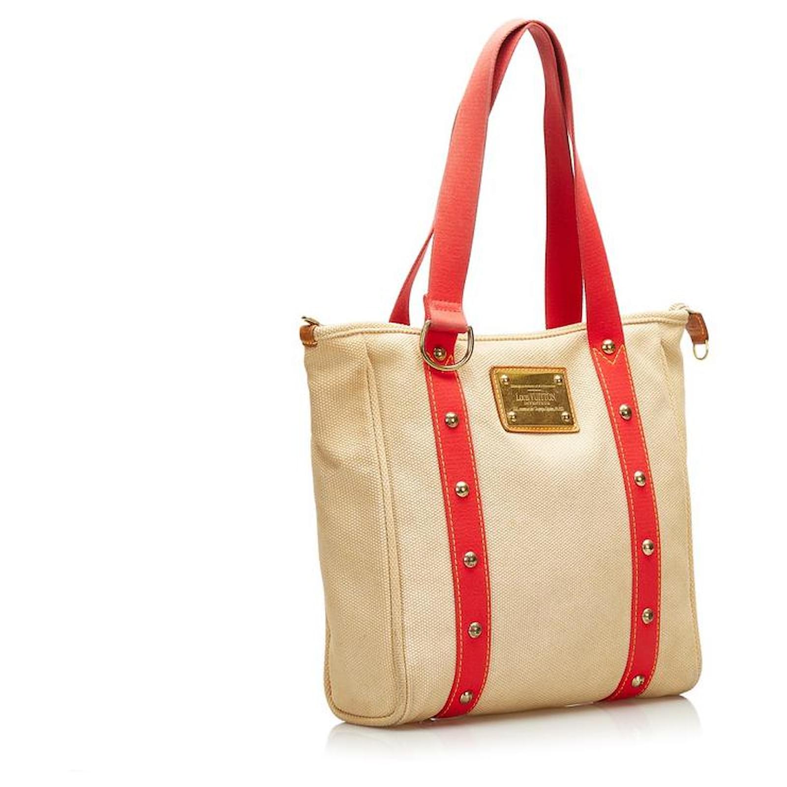 Louis Vuitton Limited Edition Beige Canvas Antigua Cabas MM Bag - Yoogi's  Closet