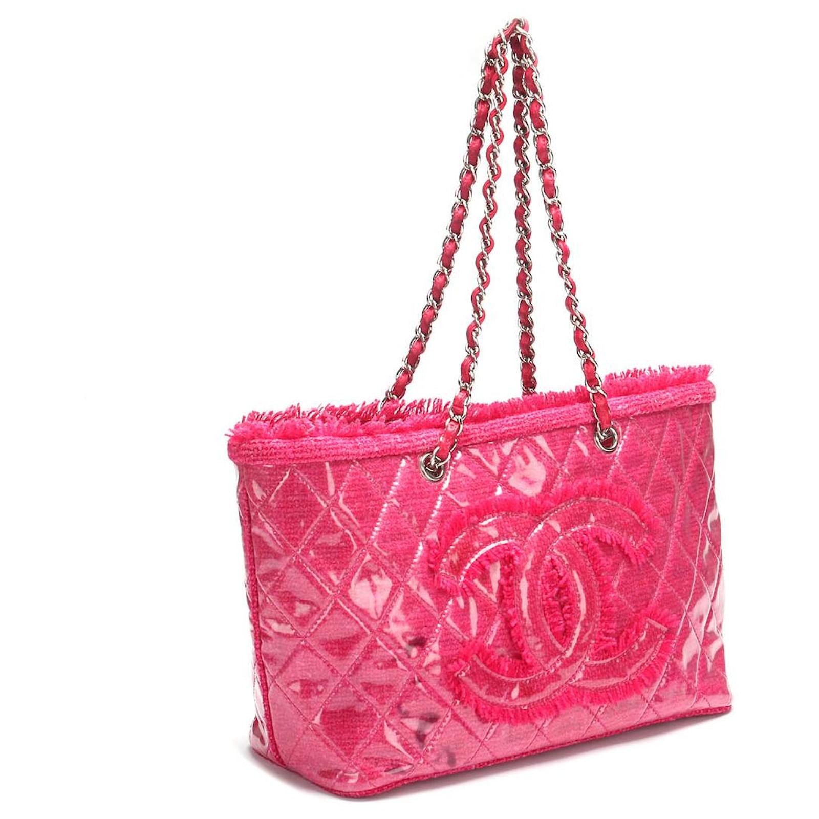 Chanel Funny Tweed Tote Pink Cloth ref.733257 - Joli Closet