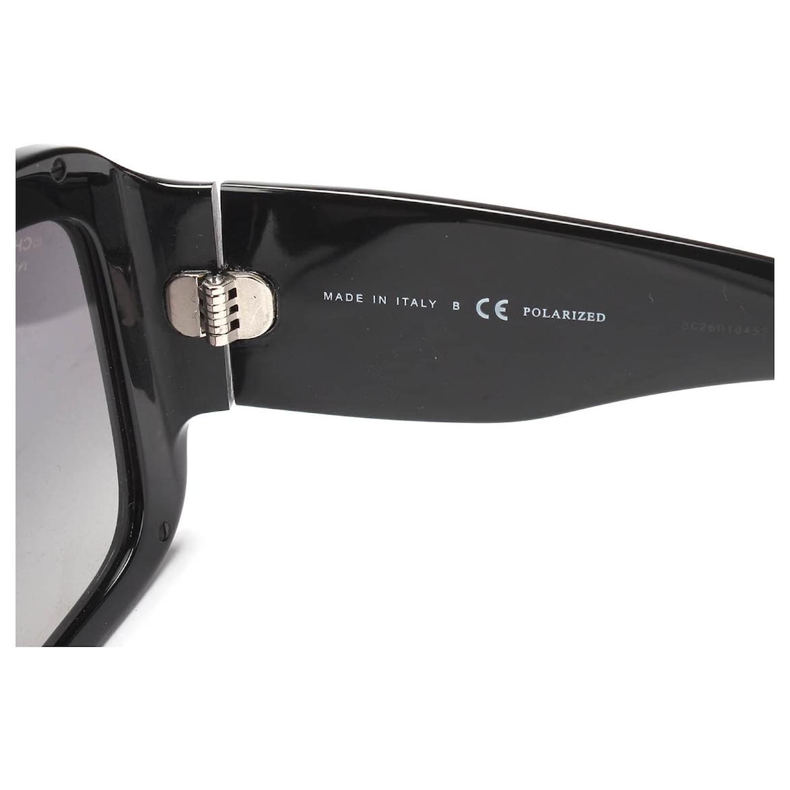 Chanel CC Oversized Sunglasses Black Plastic Resin ref.733258 - Joli Closet