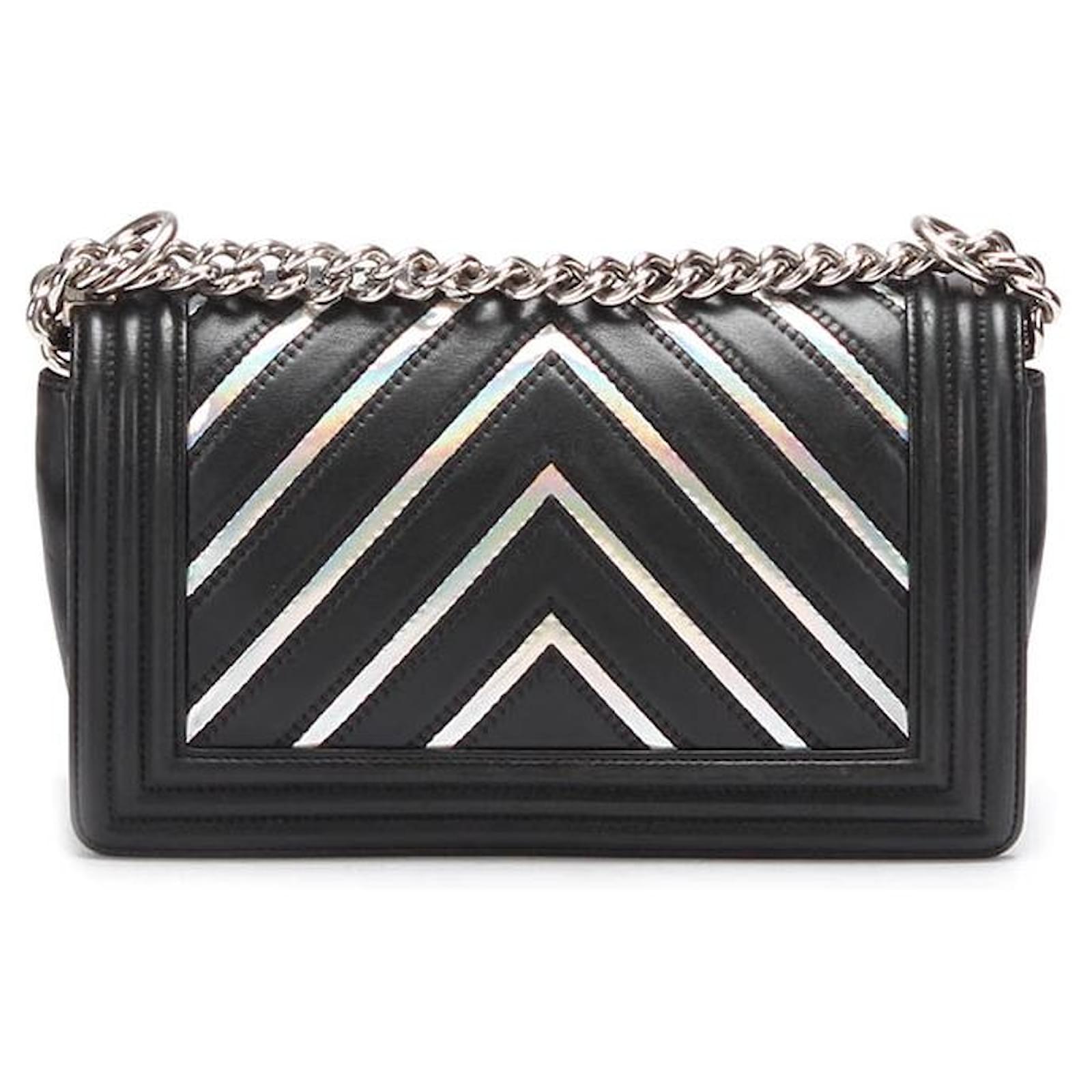 Chanel Chevron Rainbow Le Boy Bag Black Pony-style calfskin ref.733412 -  Joli Closet