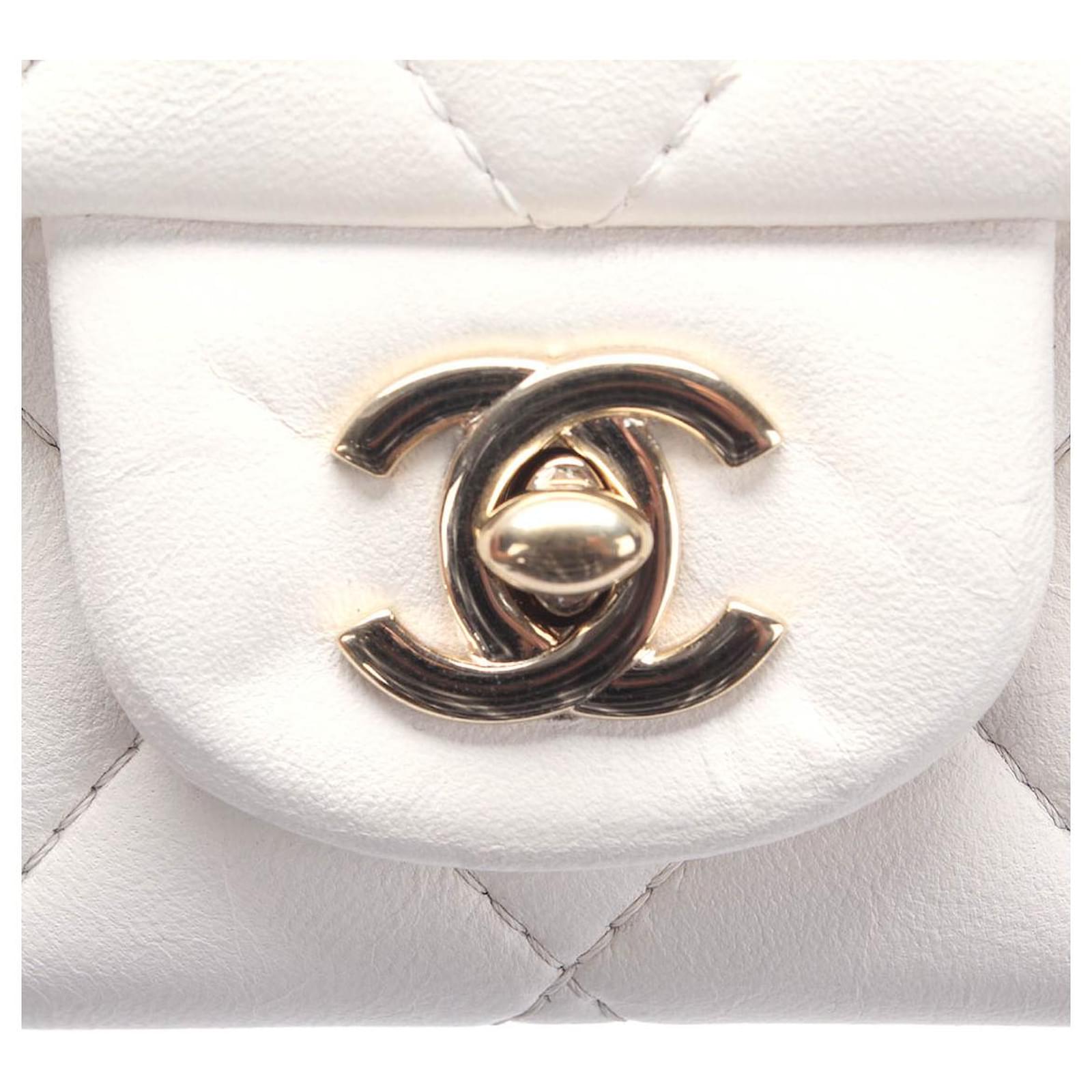 Rare Chanel 2020 My Precious Waist Bag White Lambskin Bandoliere