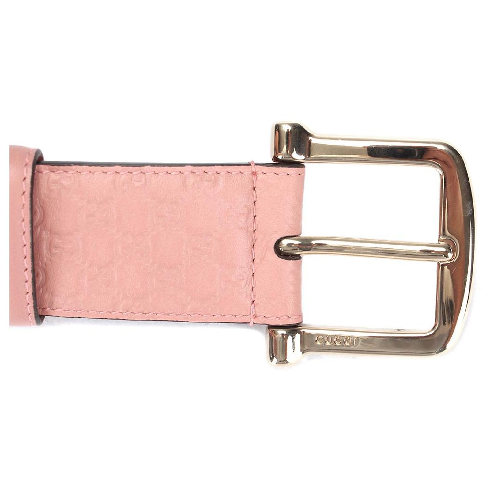 Microguccissima Belt 281548 Pink Leather Pony-style calfskin  display picture 1