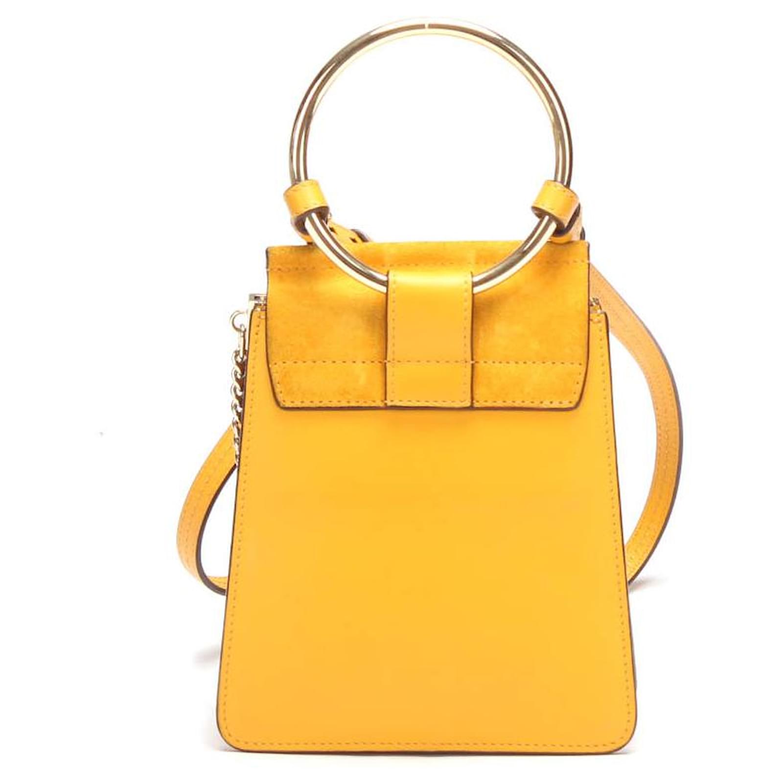 Chloé Faye Bracelet Crossbody Bag Yellow Leather Pony-style calfskin  ref.733899 - Joli Closet