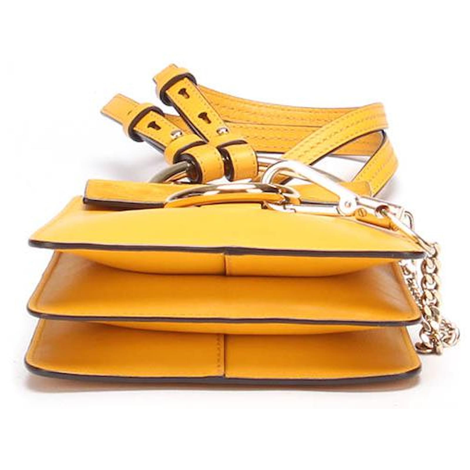 Chloé Faye Bracelet Crossbody Bag Yellow Leather Pony-style calfskin  ref.733899 - Joli Closet