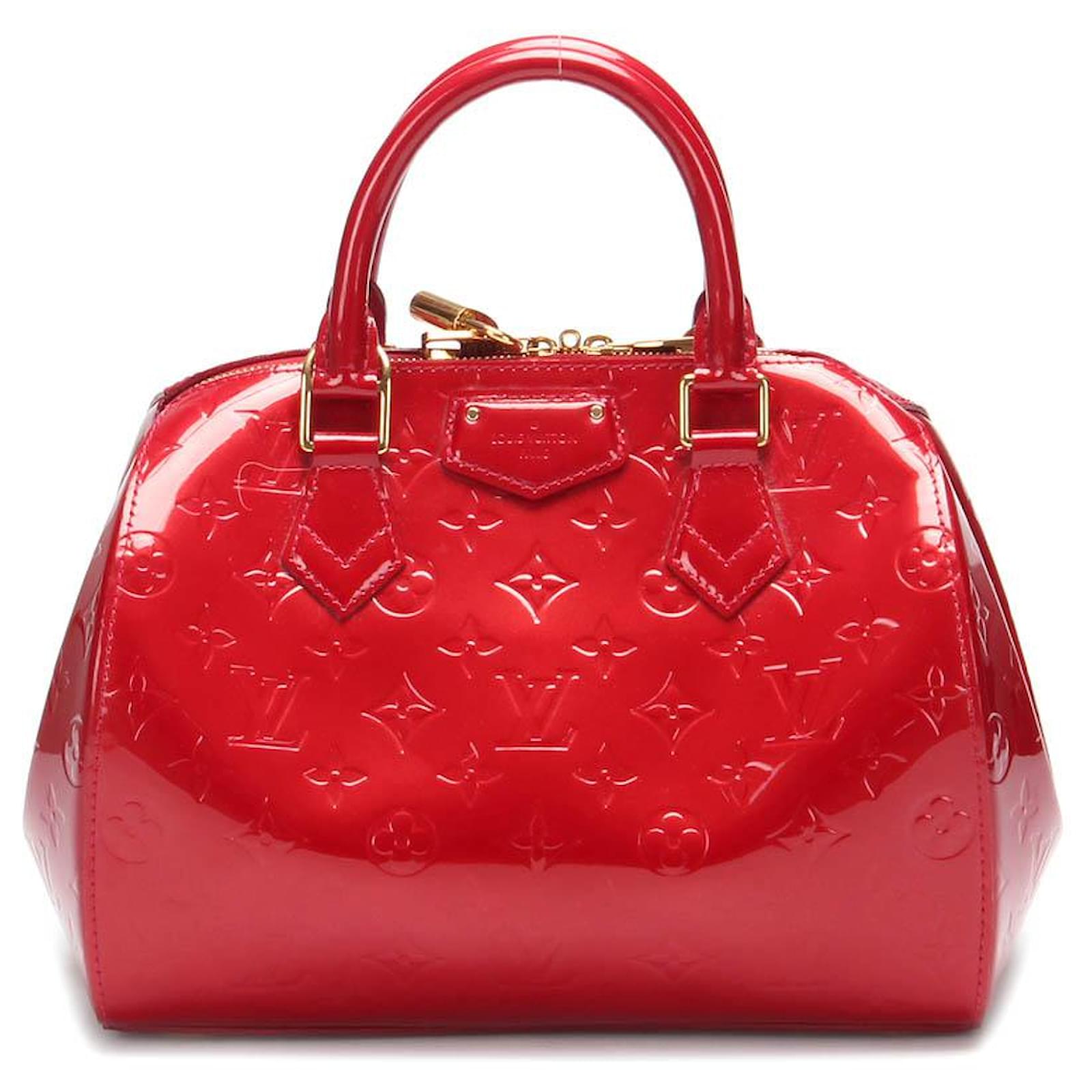 Louis Vuitton Montana Handbag Red Monogram Vernis