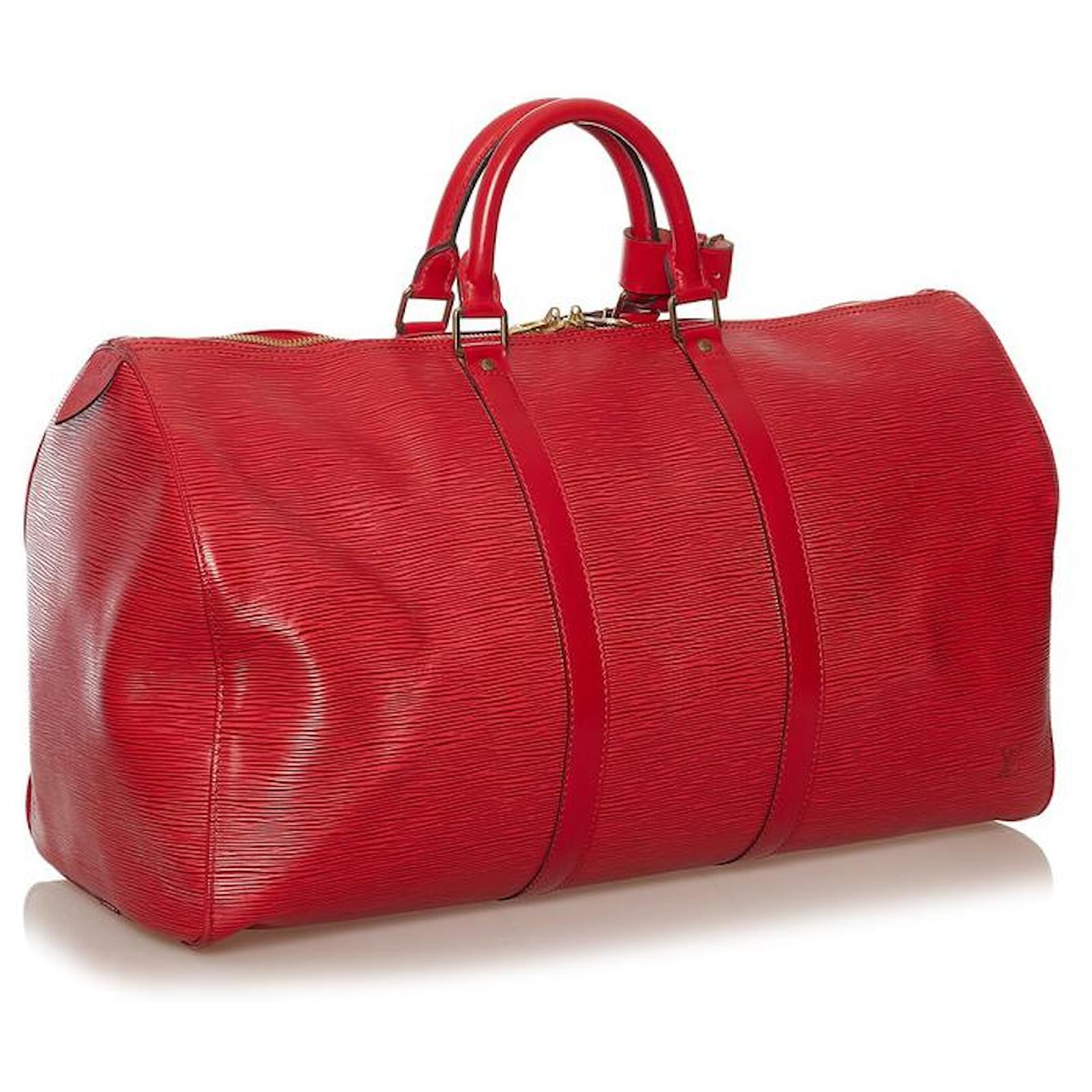 Louis Vuitton Epi Keepall 50 - Red Luggage and Travel, Handbags
