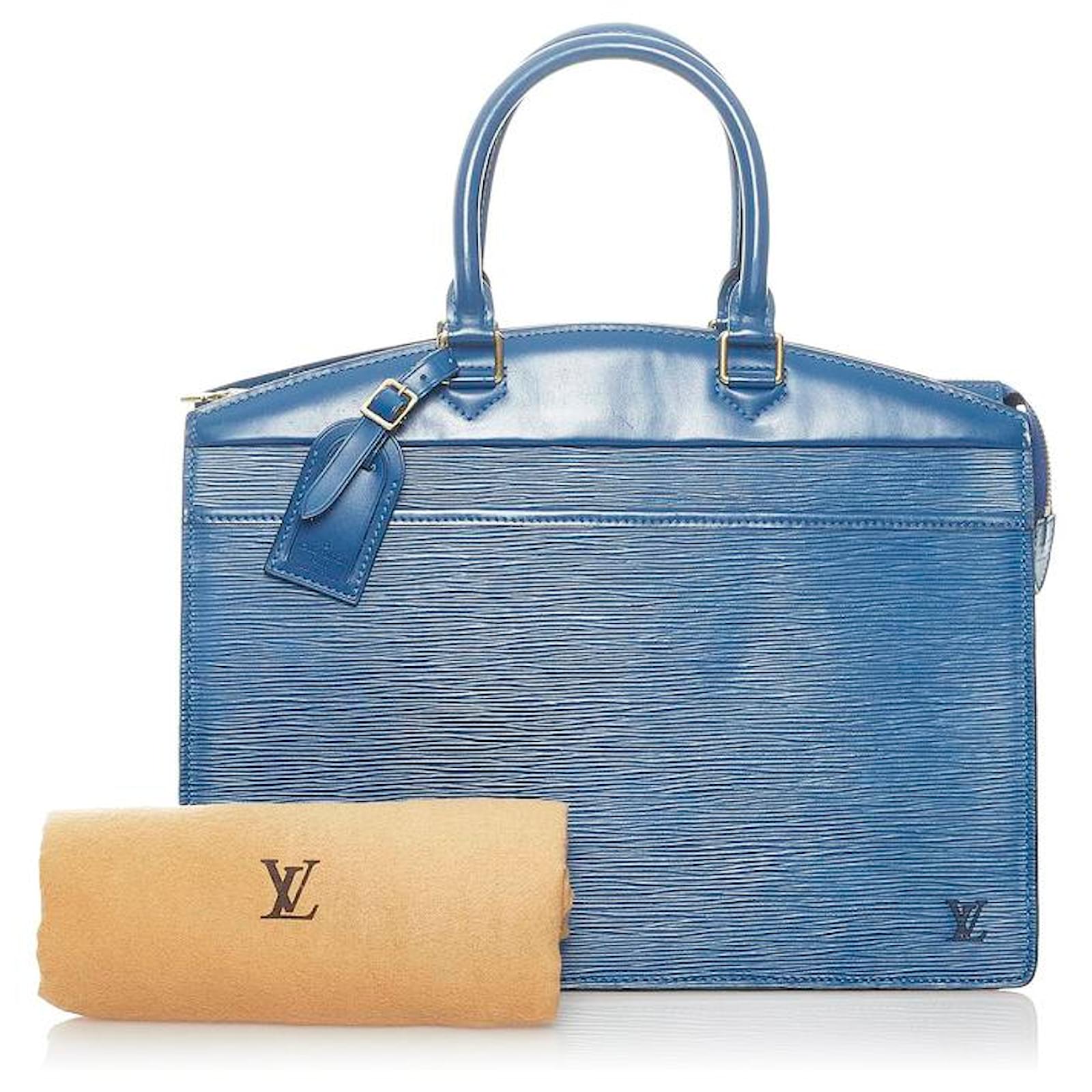 Louis Vuitton Epi Riviera Bag M48185 Blue Leather Pony-style calfskin  ref.734045 - Joli Closet