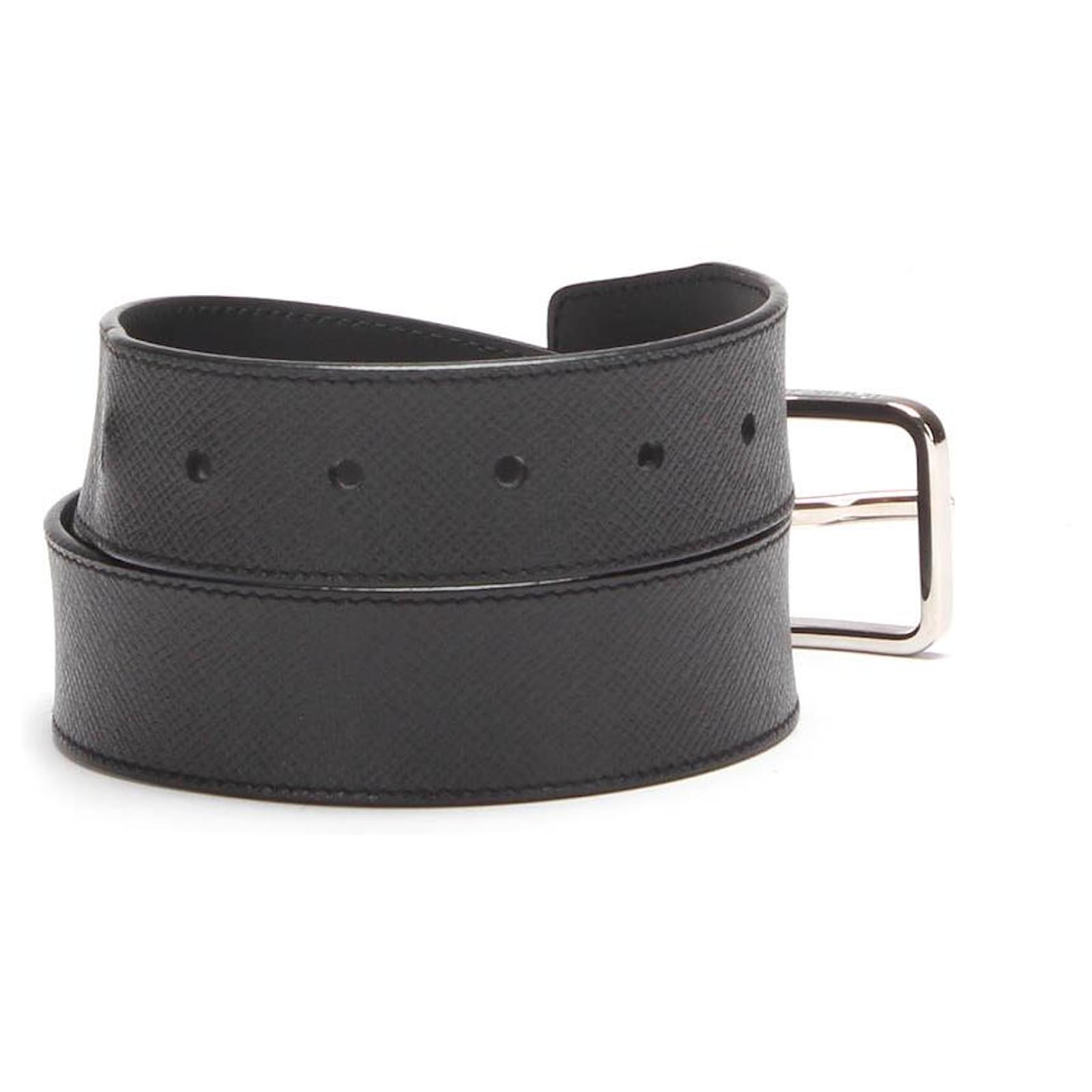 Louis Vuitton Taiga Leather Belt Black Pony-style calfskin ref.734362 -  Joli Closet