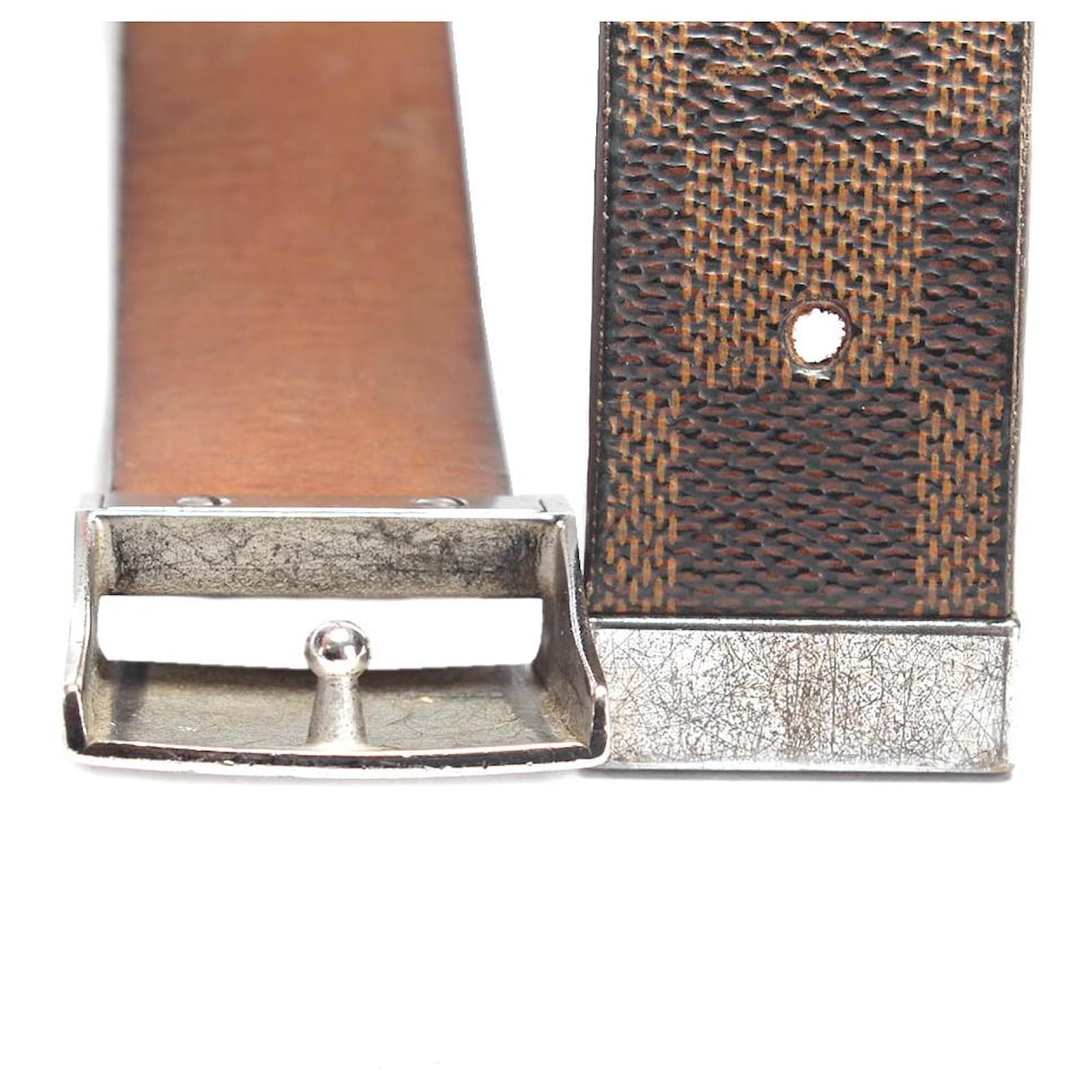 Louis Vuitton Inventeur Dark Brown Leather Belt Size 34 – Genuine Design  Luxury Consignment