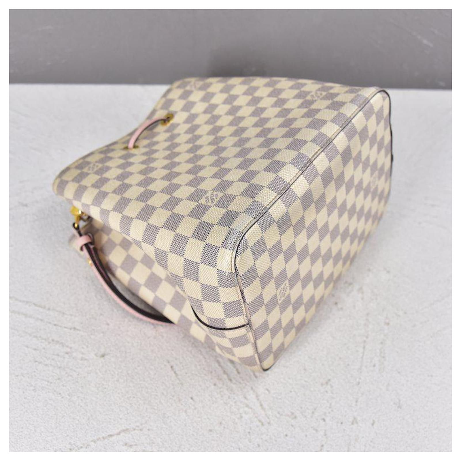 Néonoé LOUIS VUITTON NEONOE MM HANDBAG DAMIER AZUR CANVAS CROSSBODY HAND  BAG White Cloth ref.1033201 - Joli Closet