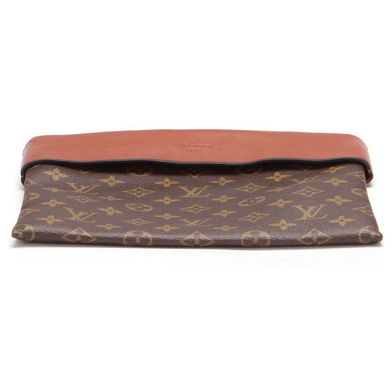 Louis Vuitton Brown, Pattern Print Monogram Pochette Tuileries